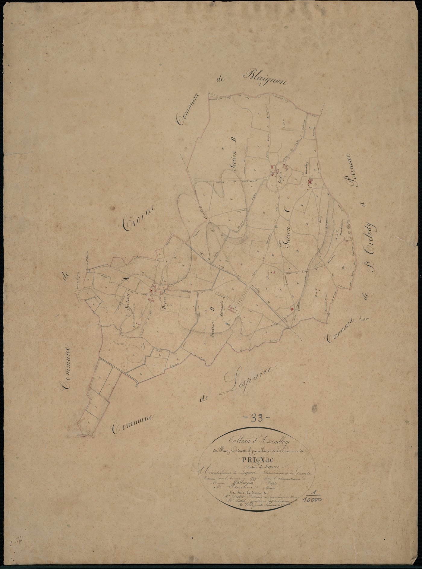 Prignac-en-Médoc - -Tableau d'assemblage