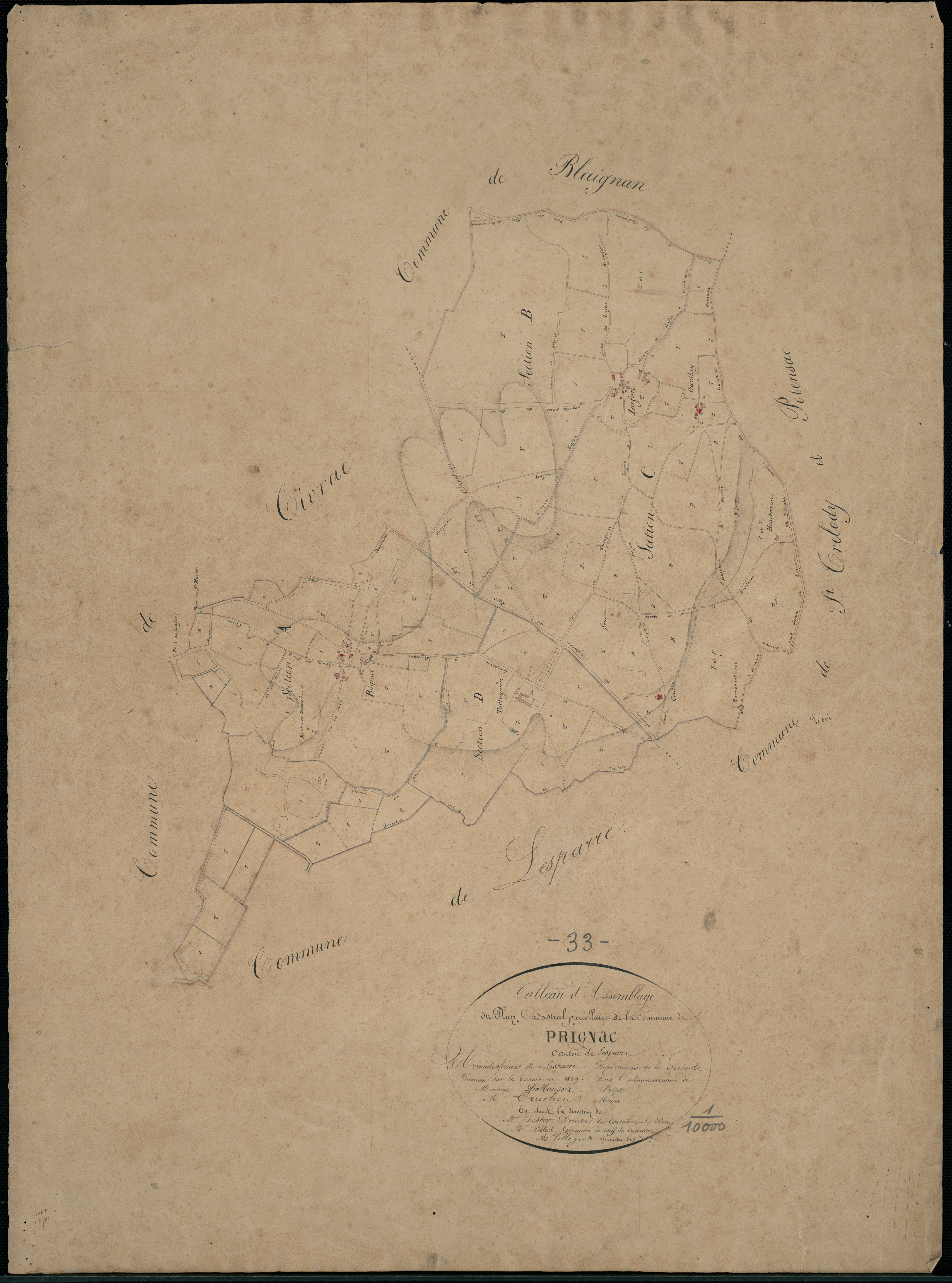 Prignac-en-Médoc - -Tableau d'assemblage