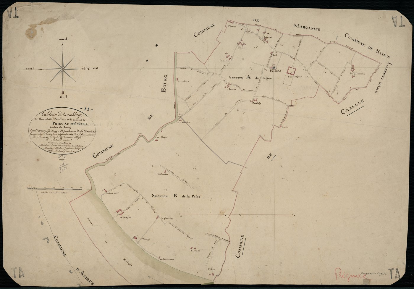 Prignac-et-Marcamps - -Tableau d'assemblage