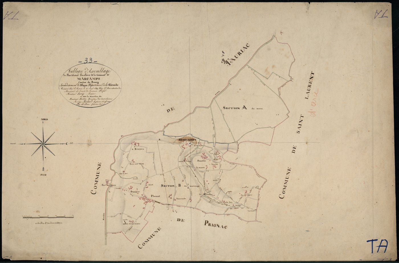 Prignac-et-Marcamps - -Tableau d'assemblage