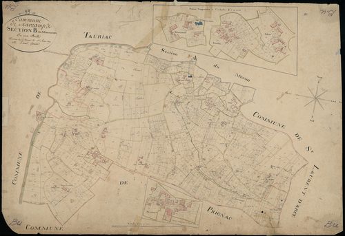 Prignac-et-Marcamps - -Section B feuille unique : Marcamps