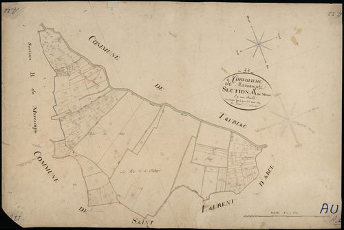 Prignac-et-Marcamps - -Section A feuille unique : Le Moron