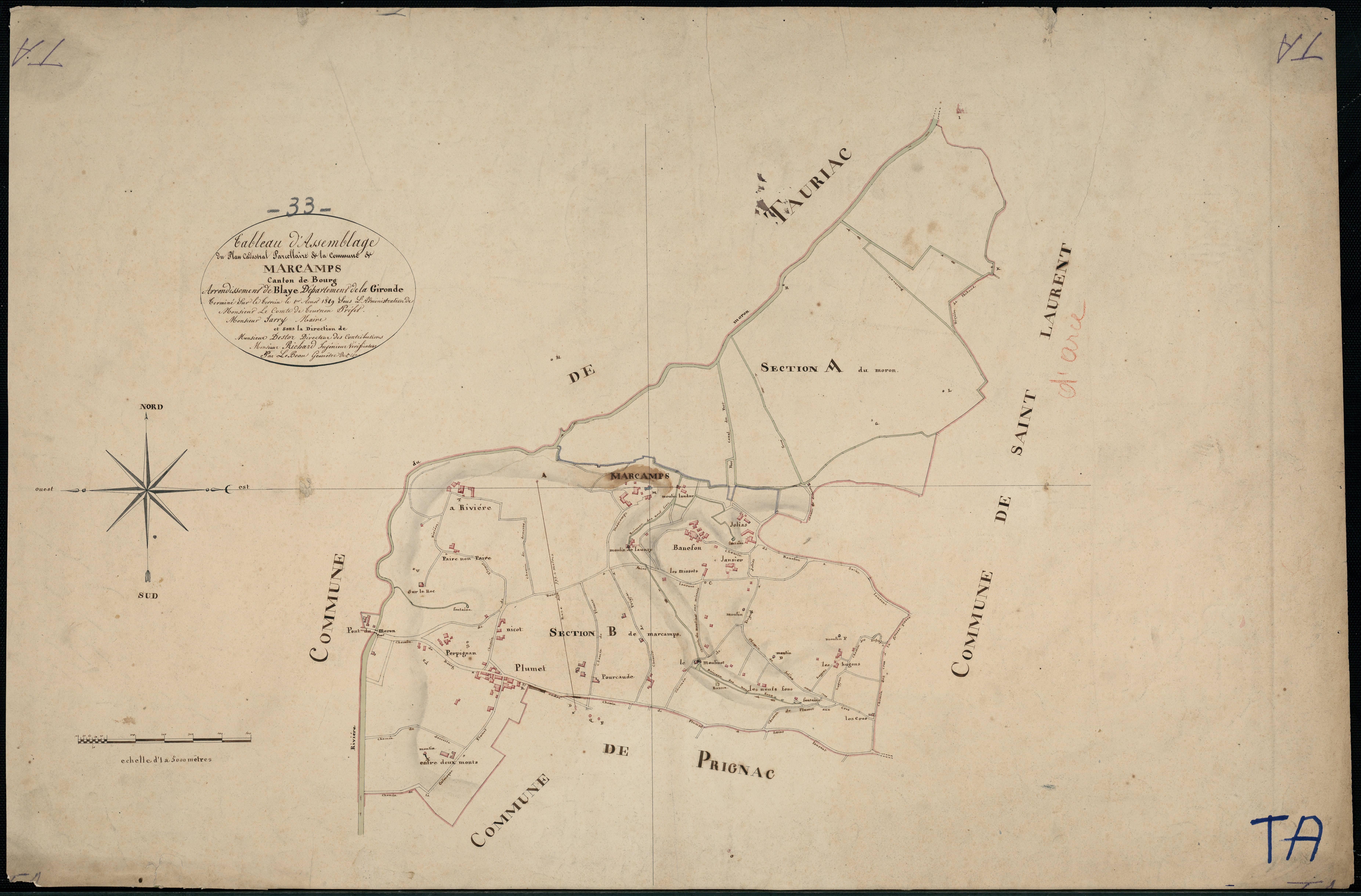 Prignac-et-Marcamps - -Tableau d'assemblage