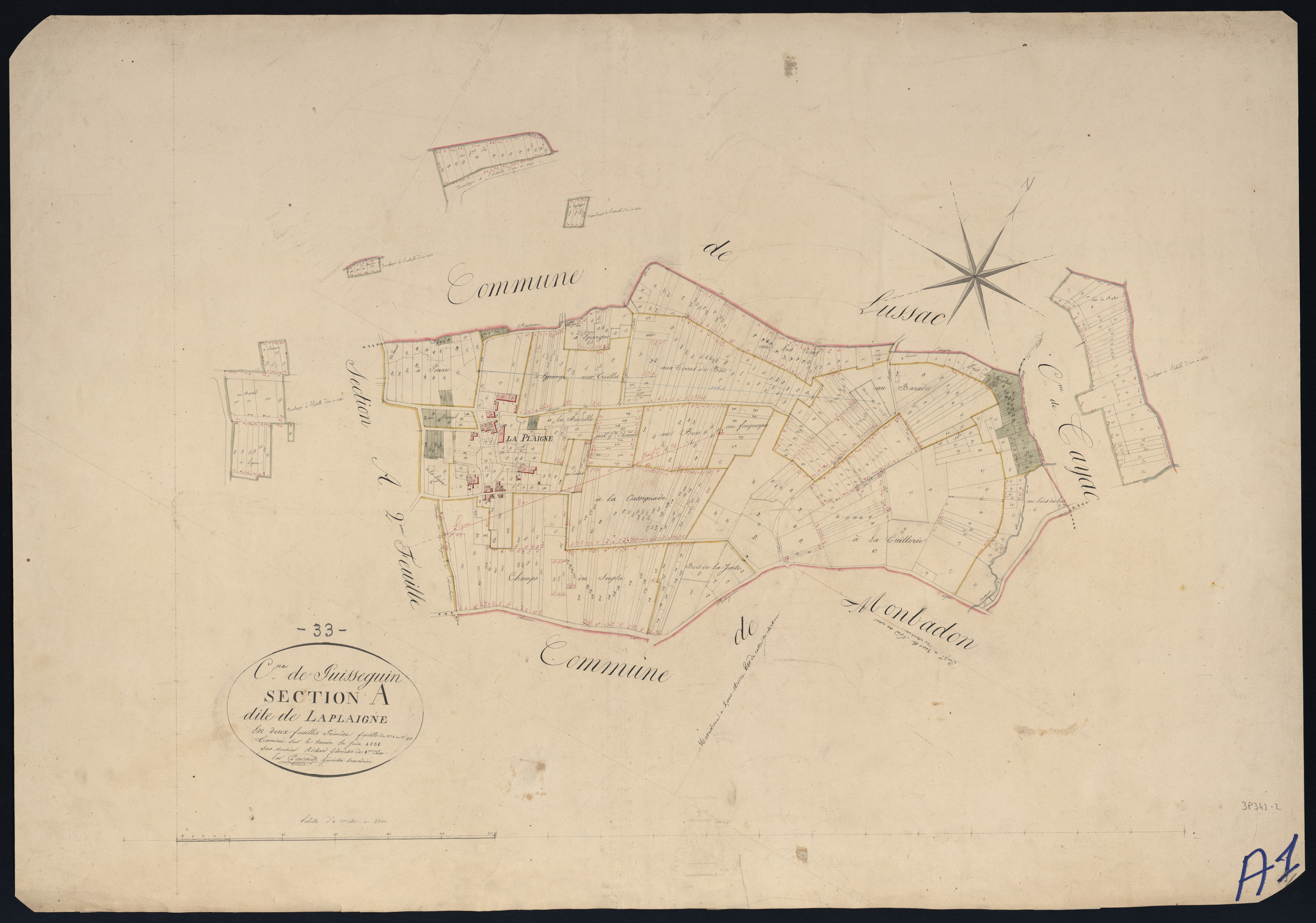 Puisseguin - -Section A feuille 1 : Laplaigne