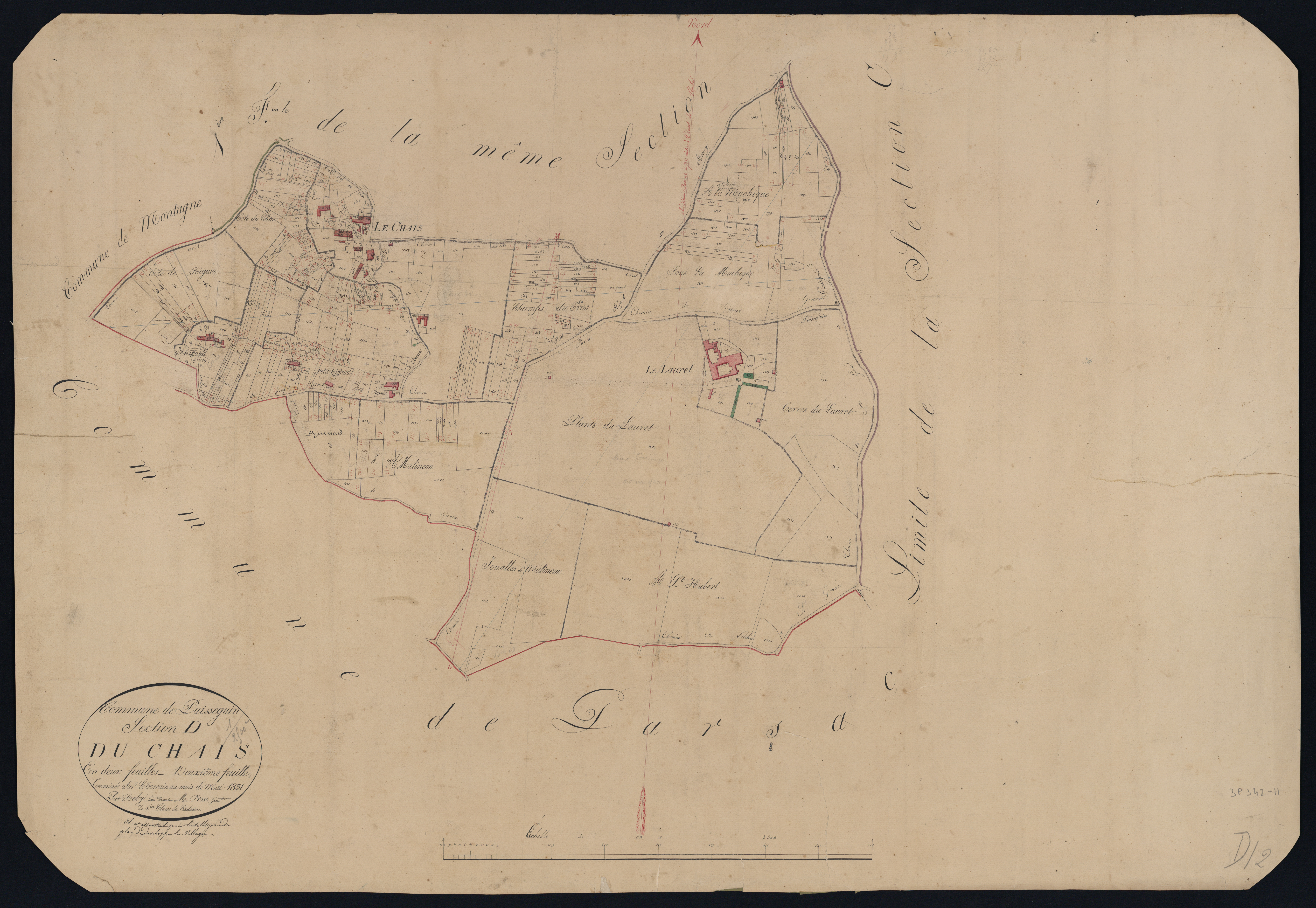 Puisseguin - -Section D feuille 2 : Le Chais