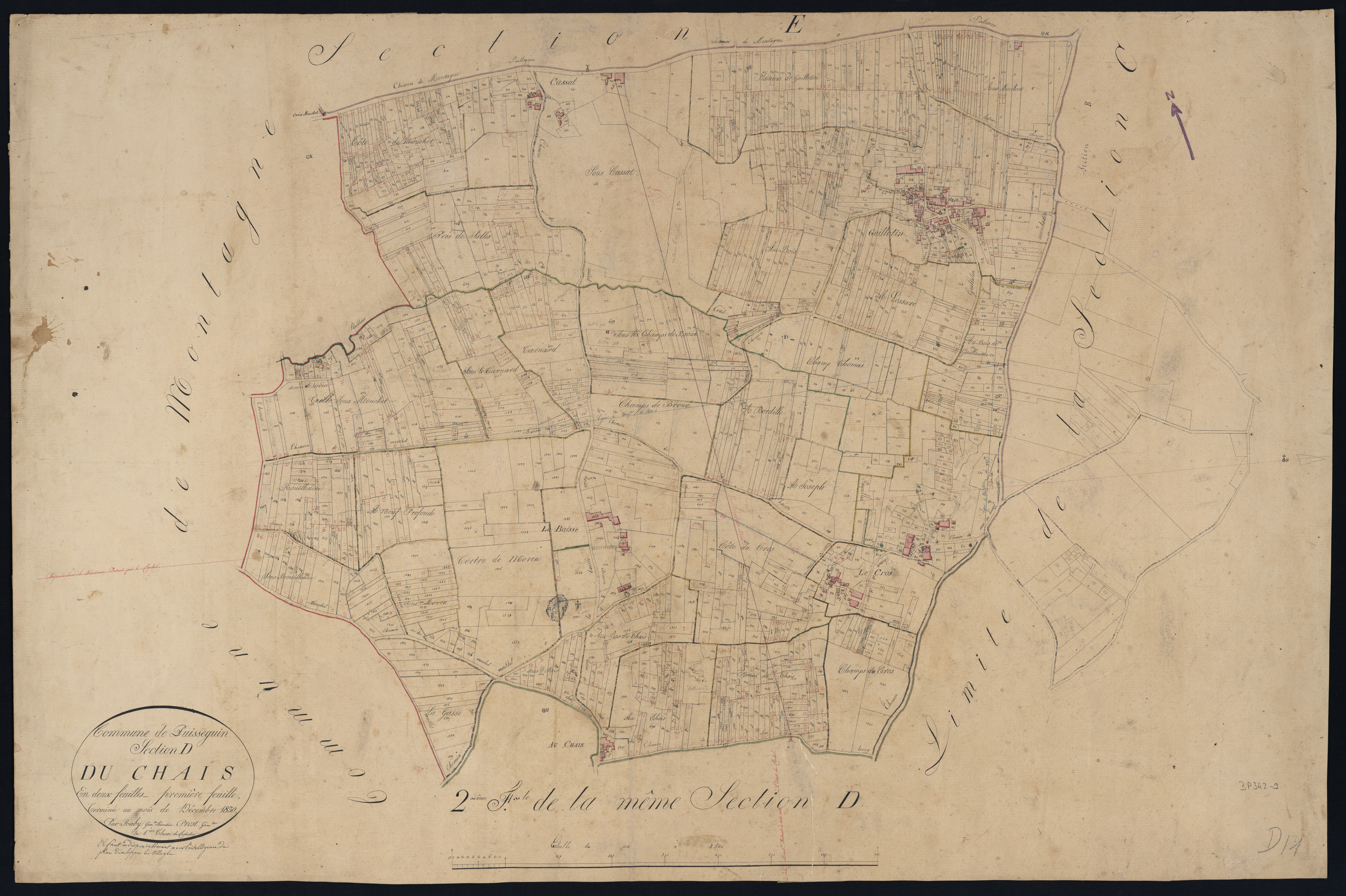 Puisseguin - -Section D feuille 1 : Le Chais