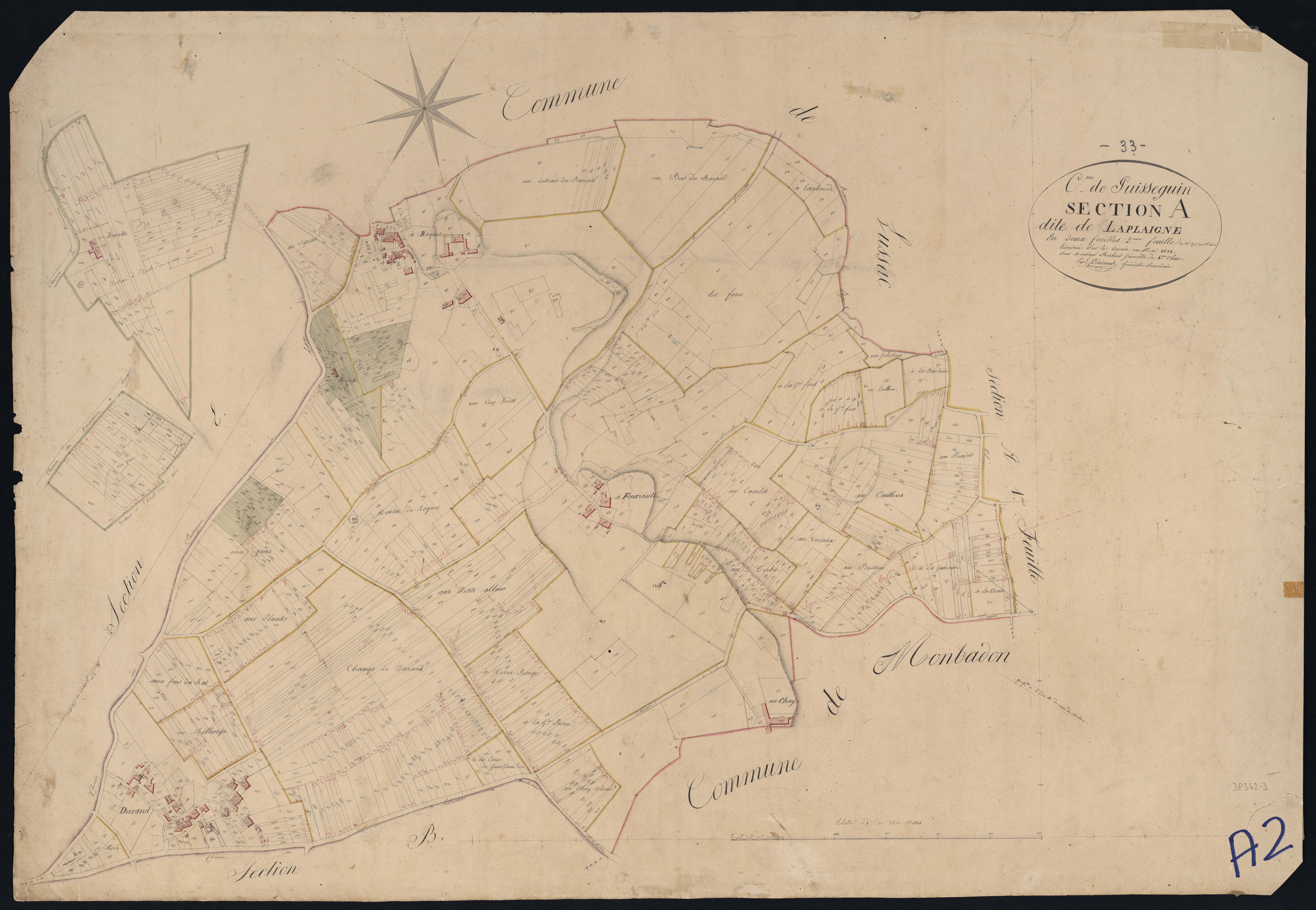 Puisseguin - -Section A feuille 2 : Laplaigne