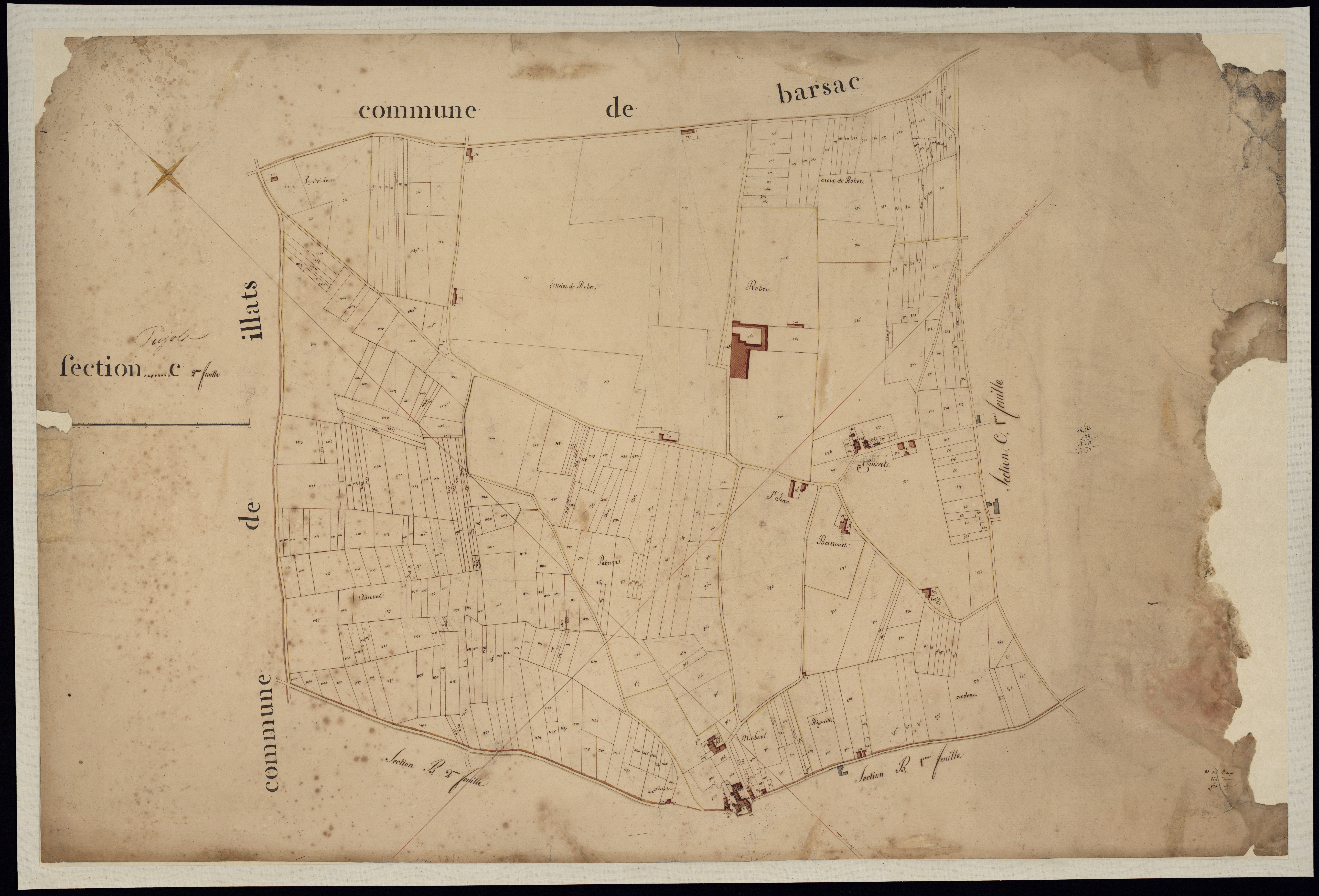 Pujols-sur-Ciron - -Section C feuille 2 : Le Blanc