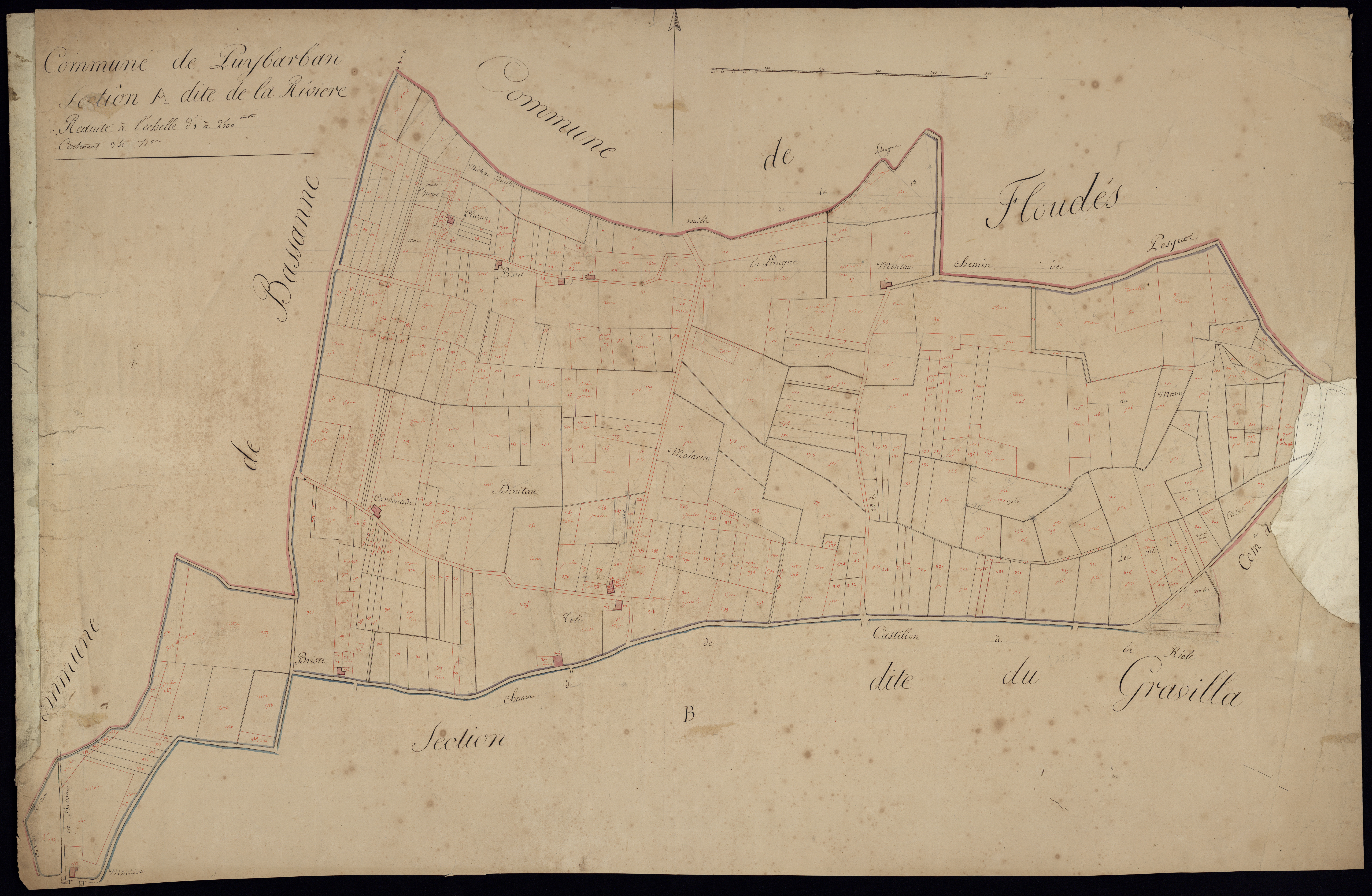 Puybarban - -Section A feuille unique : La Rivière