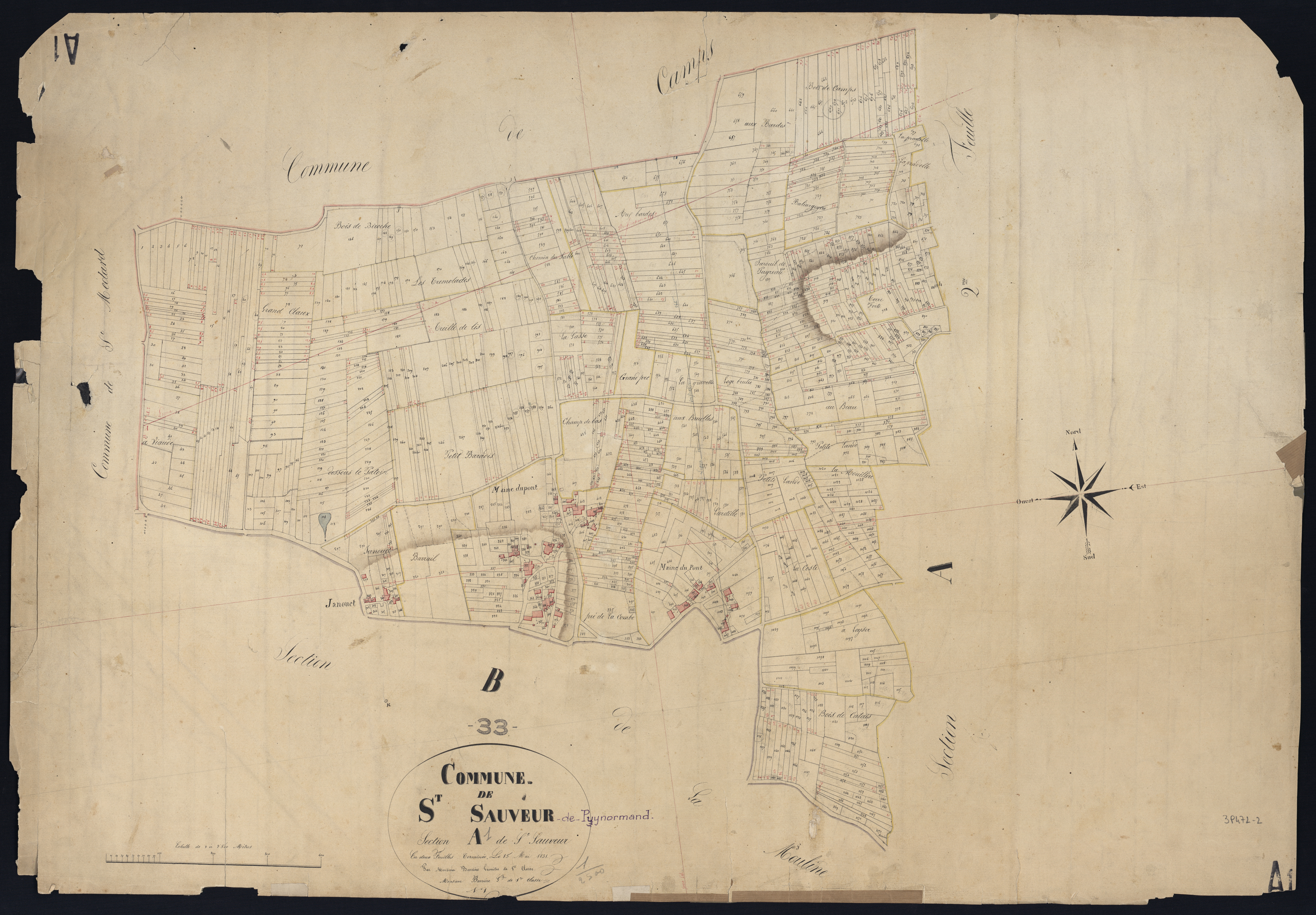 Puynormand - -Section A feuille 1 : Saint-Sauveur