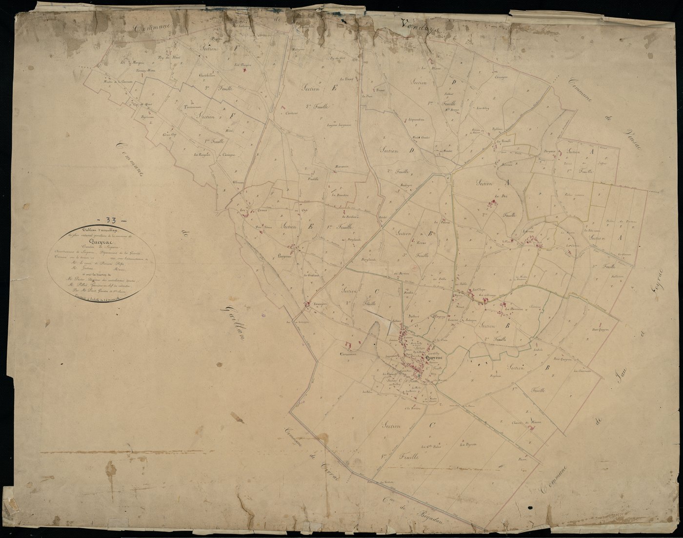 Queyrac - -Tableau d'assemblage