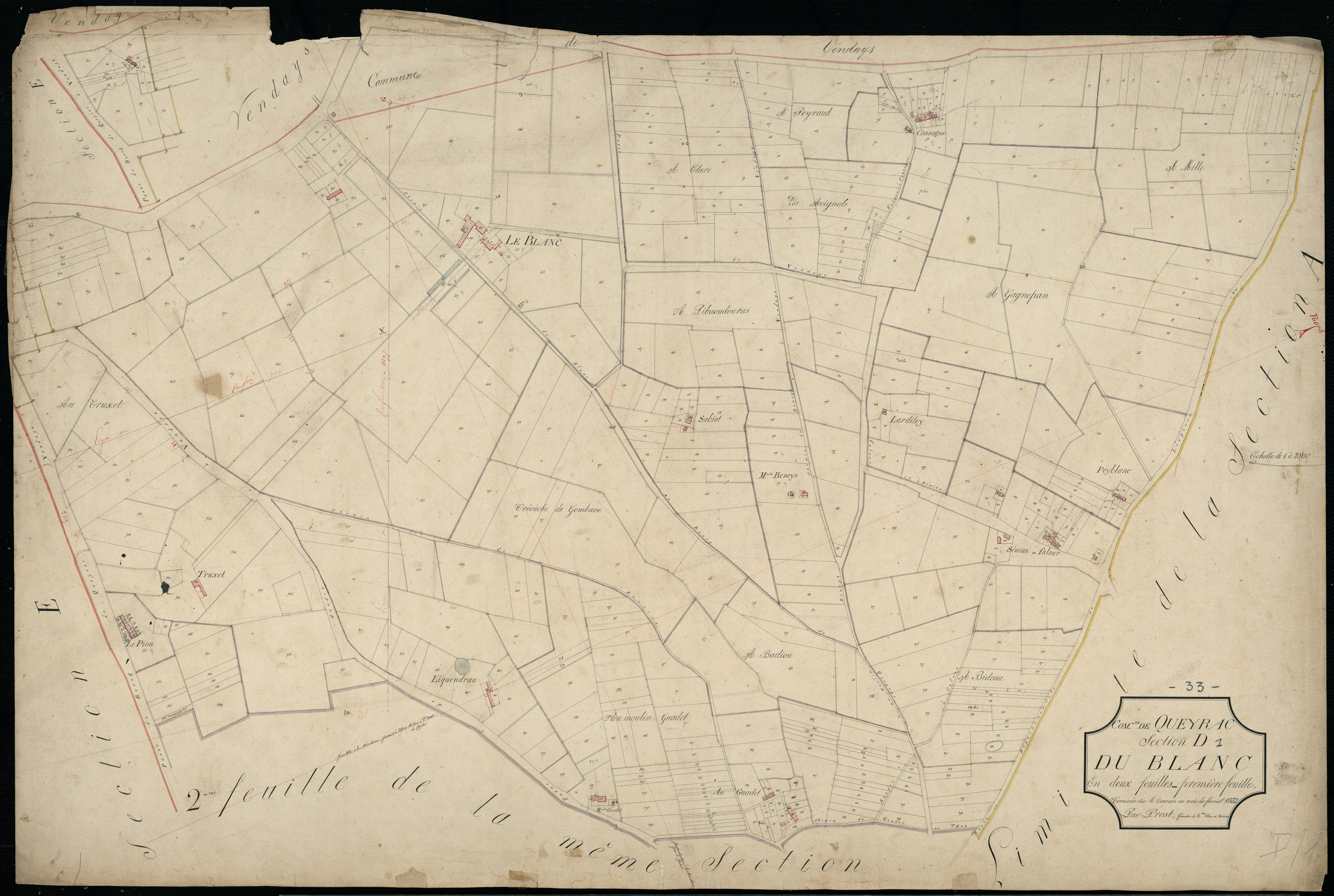 Queyrac - -Section D feuille 1 : Le Blanc