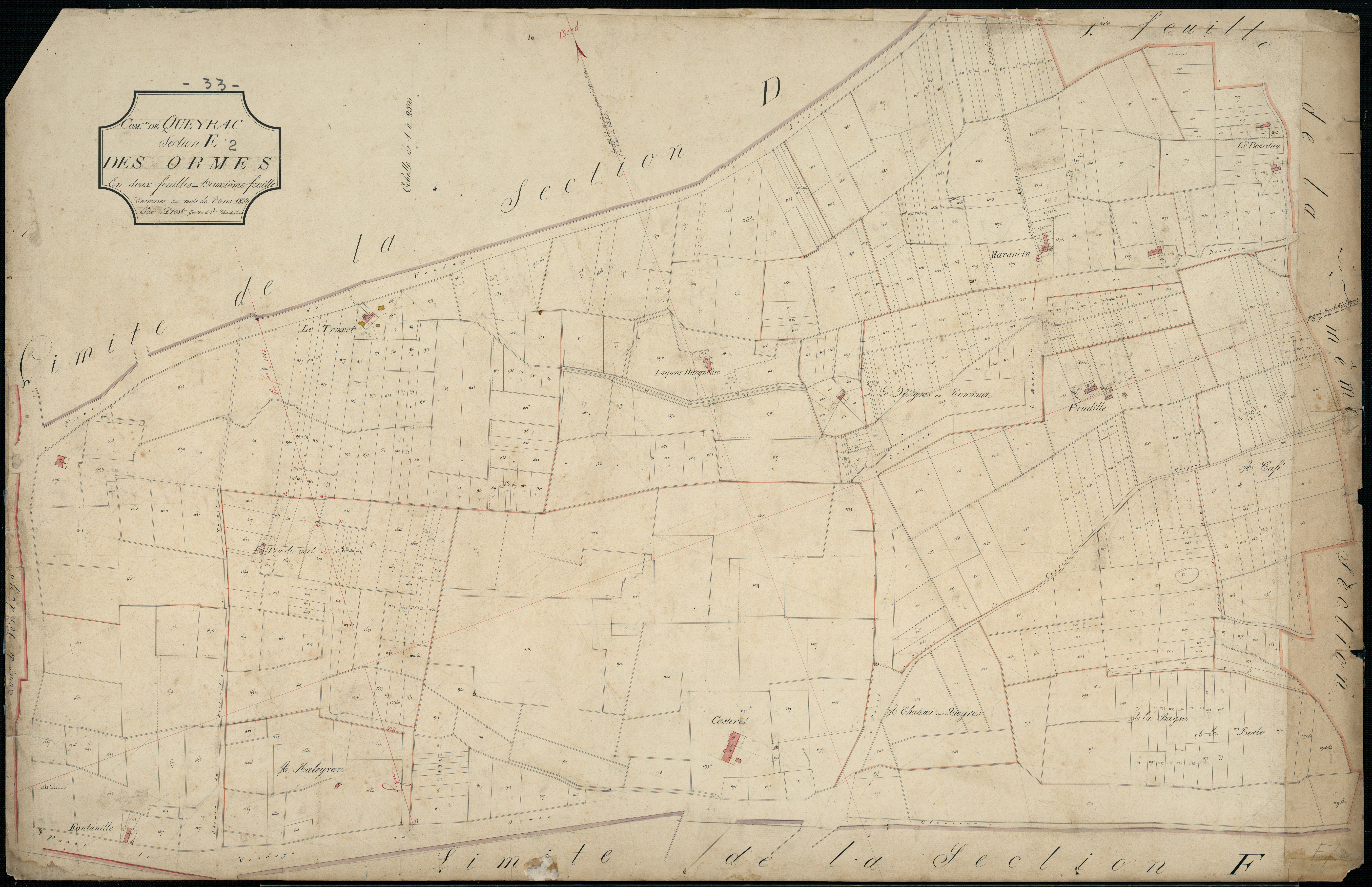 Queyrac - -Section E feuille 2 : Les Ormes