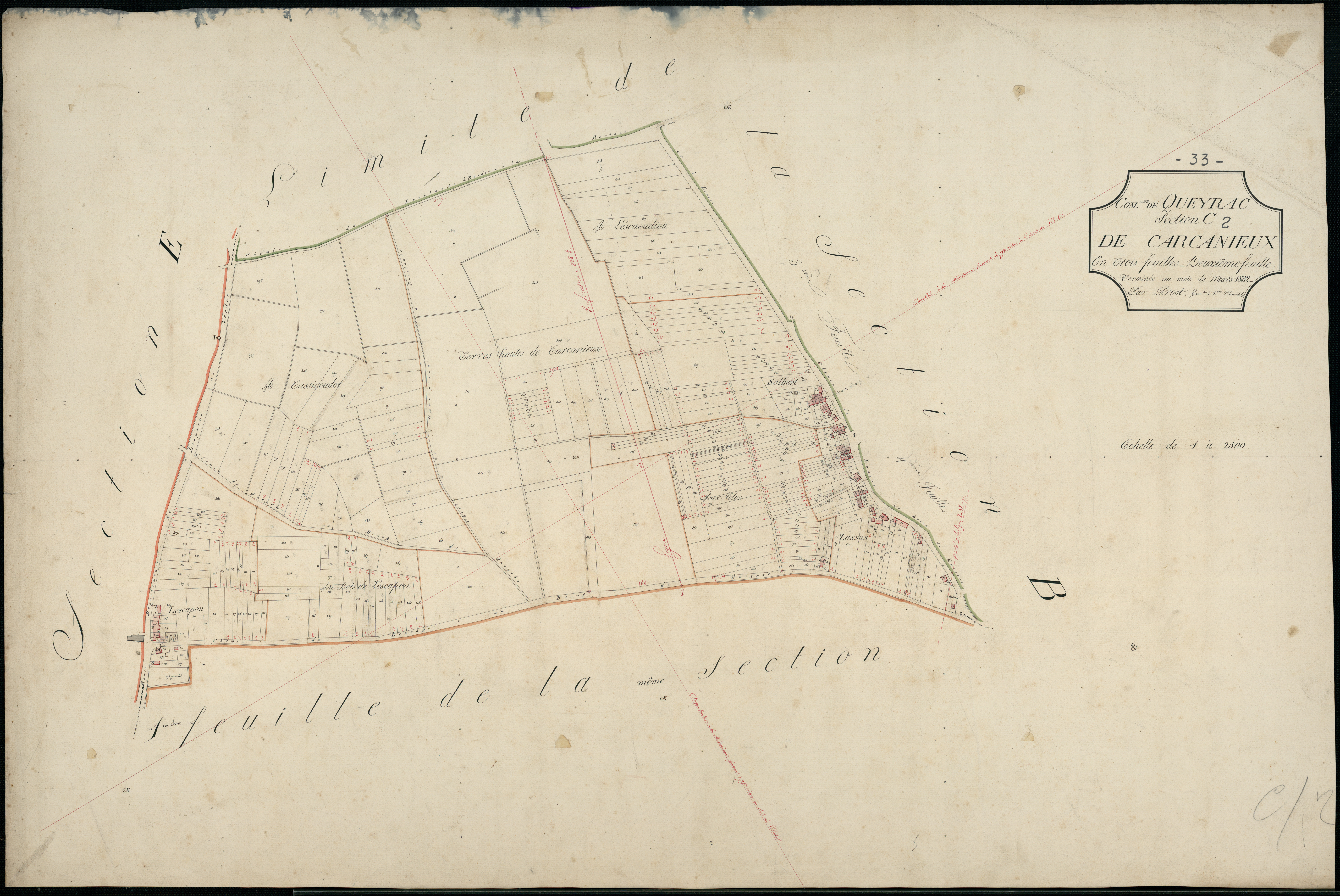 Queyrac - -Section C feuille 2 : Carcanieux