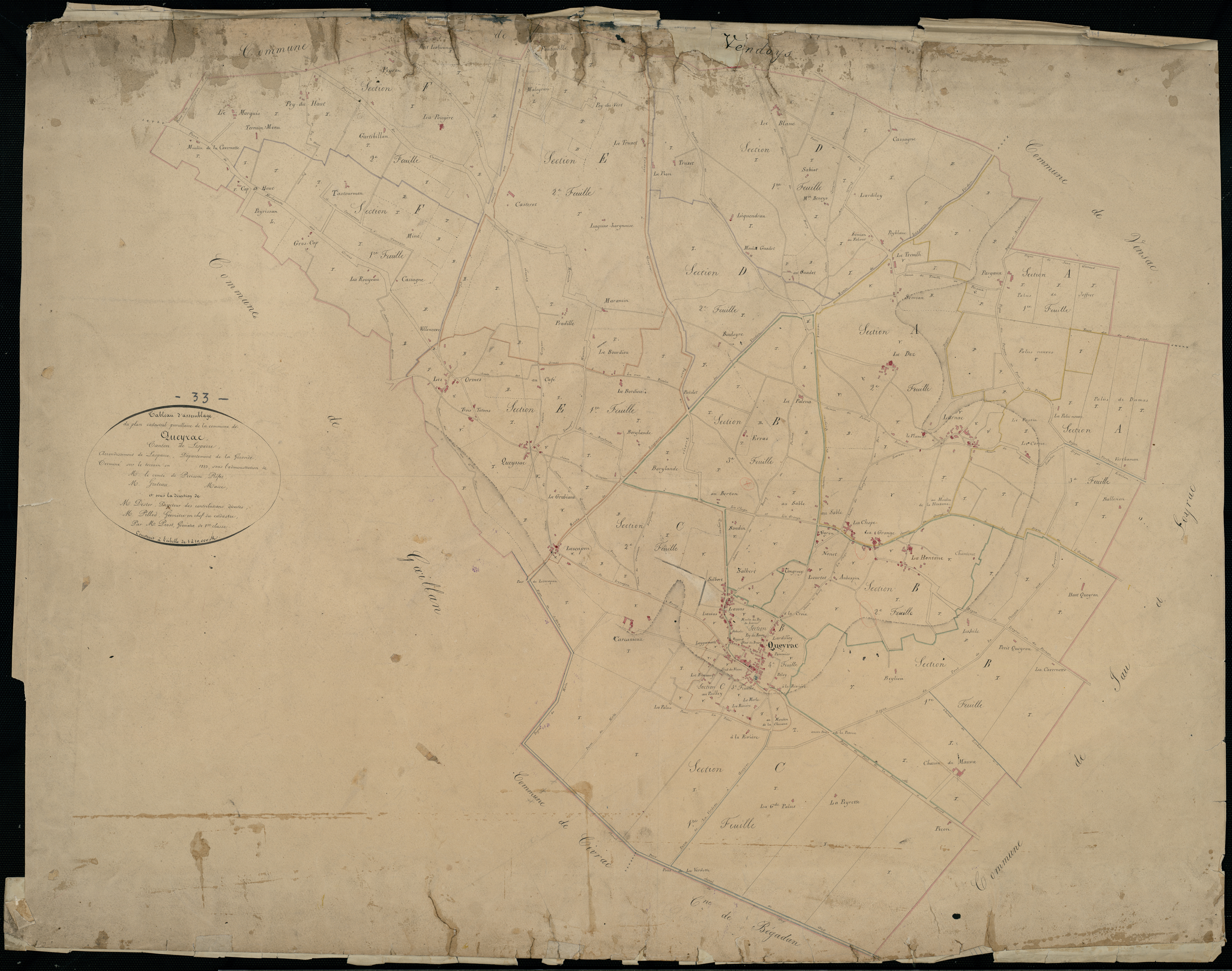 Queyrac - -Tableau d'assemblage