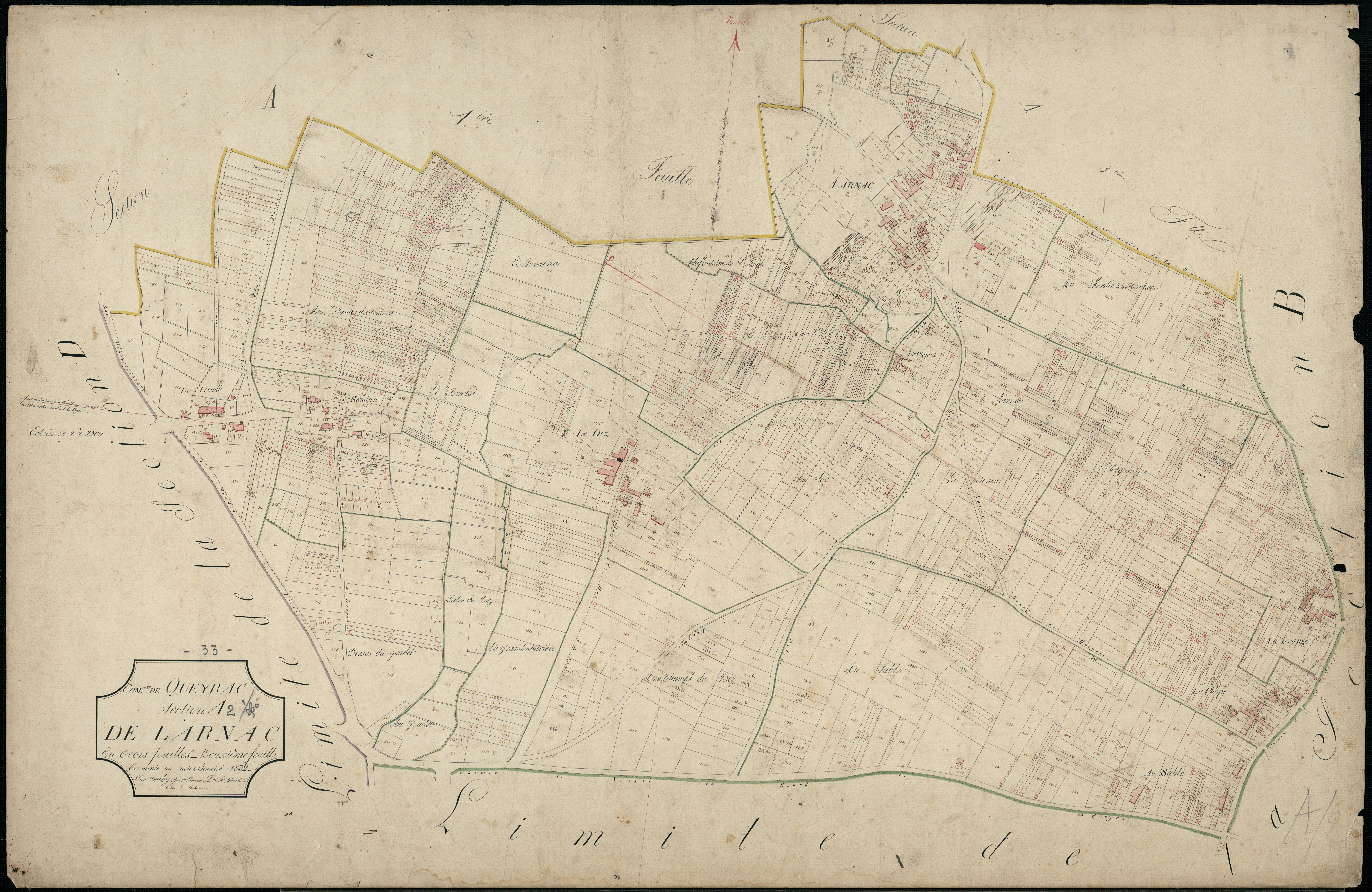 Queyrac - -Section A feuille 2 : Larnac