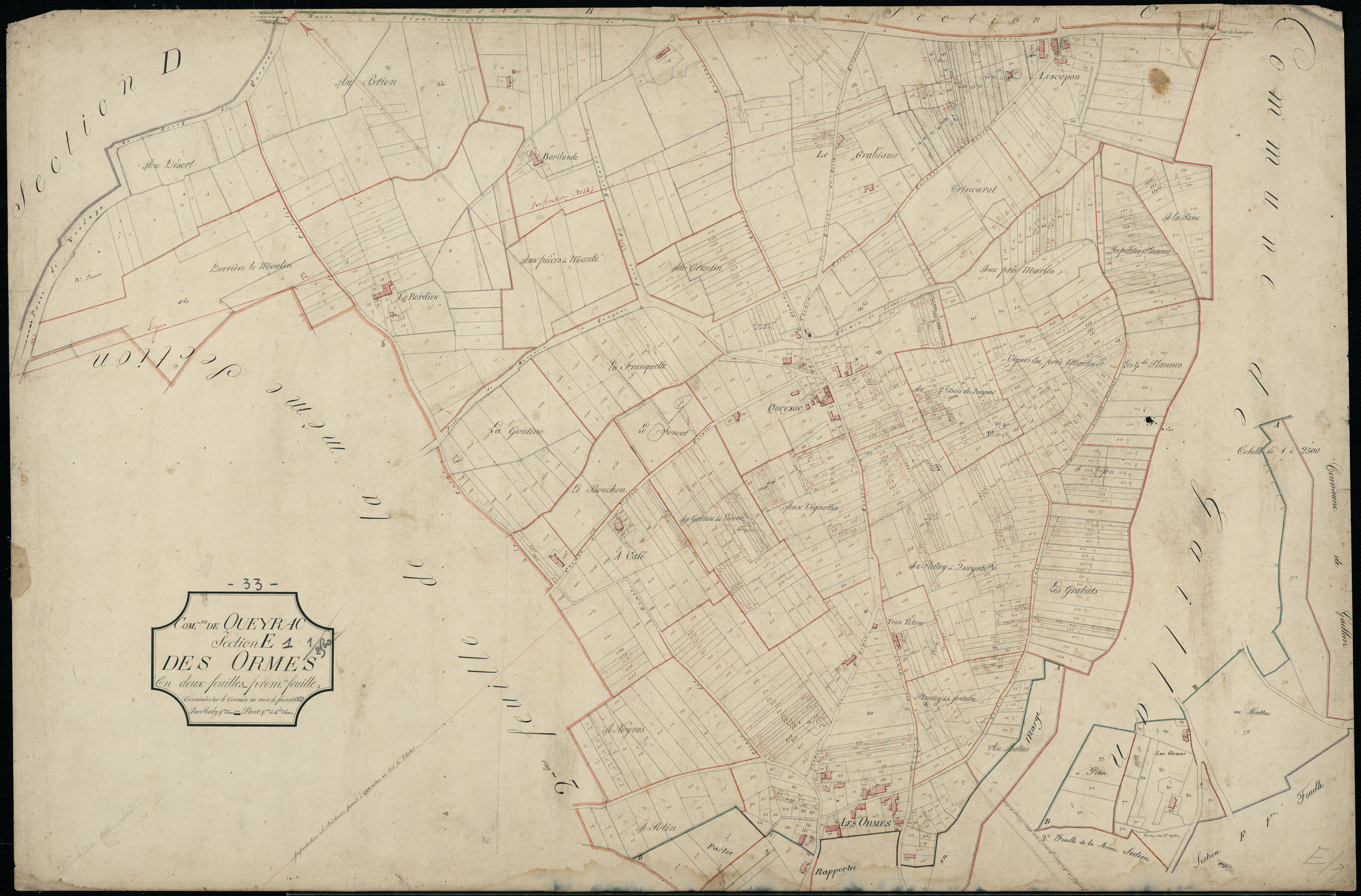 Queyrac - -Section E feuille 1 : Les Ormes