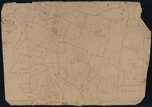 Rauzan - -Section B feuille 2 : Le Bourg