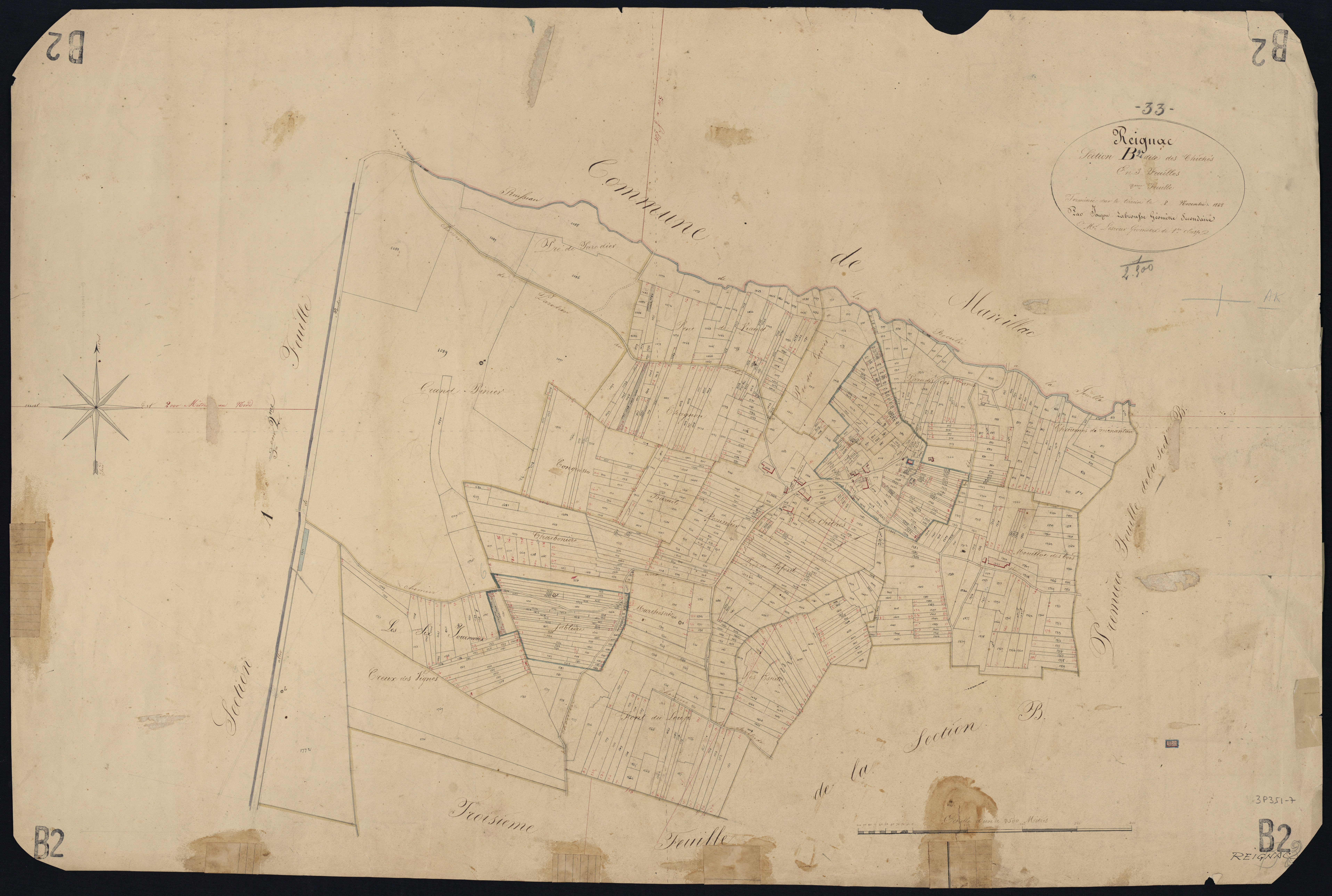 Reignac - -Section B feuille 2 : Les Chiches
