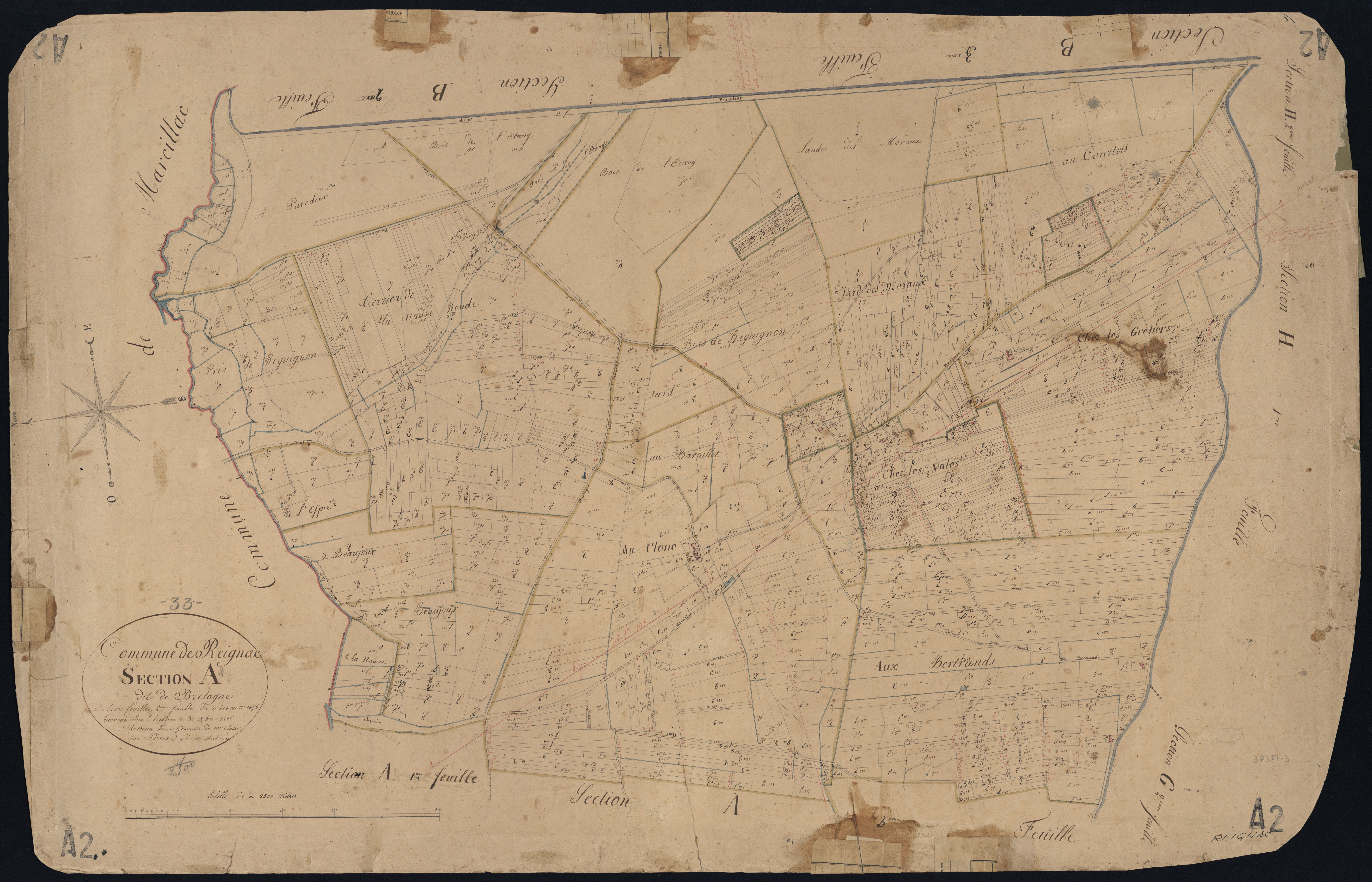 Reignac - -Section A feuille 2 : Bretagne