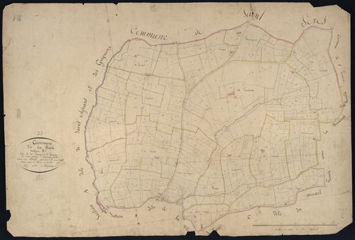 La Réole - -Section B feuille 1 : La Hargue et Laubessa