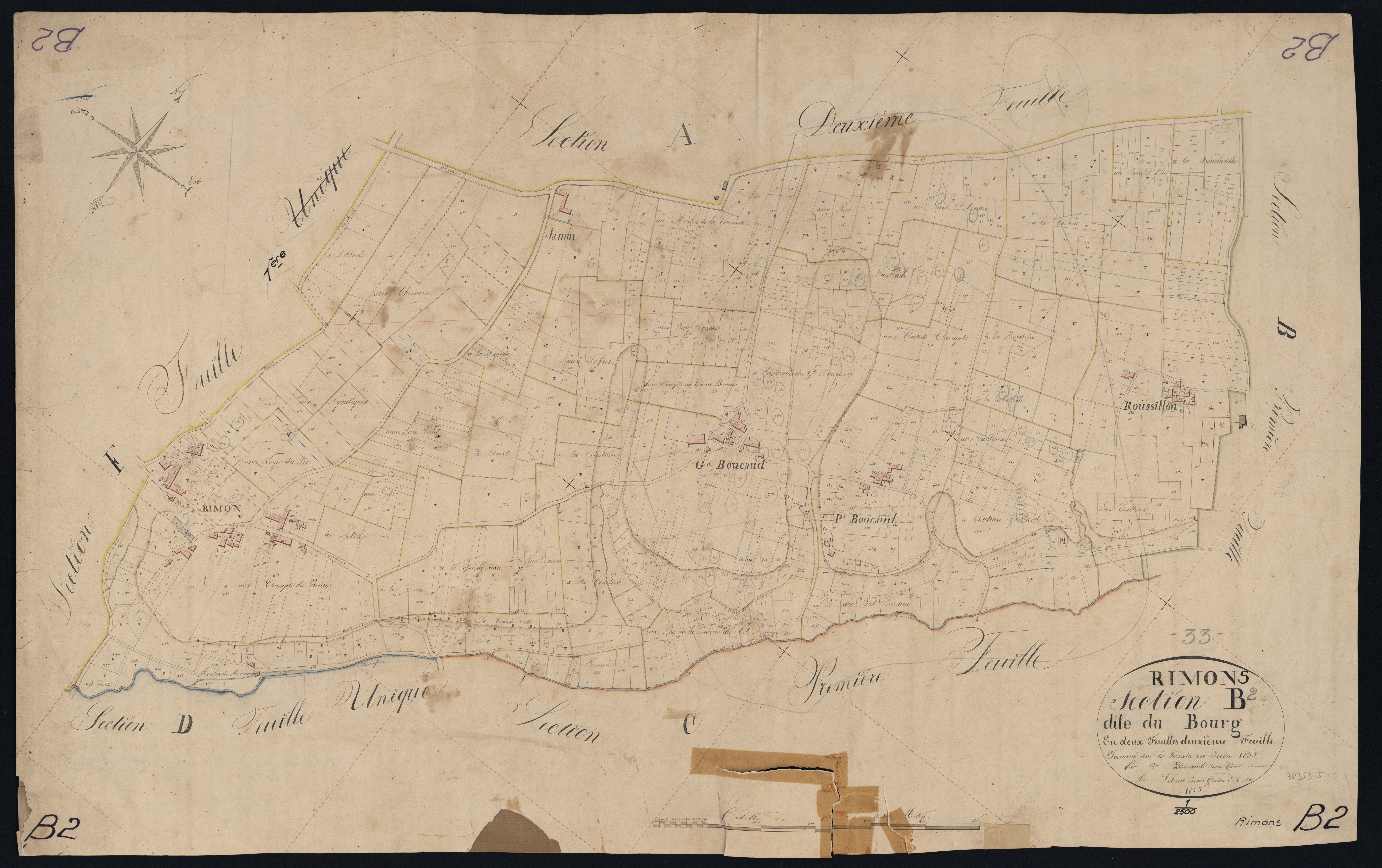Rimons - -Section B feuille 2 : Le Bourg