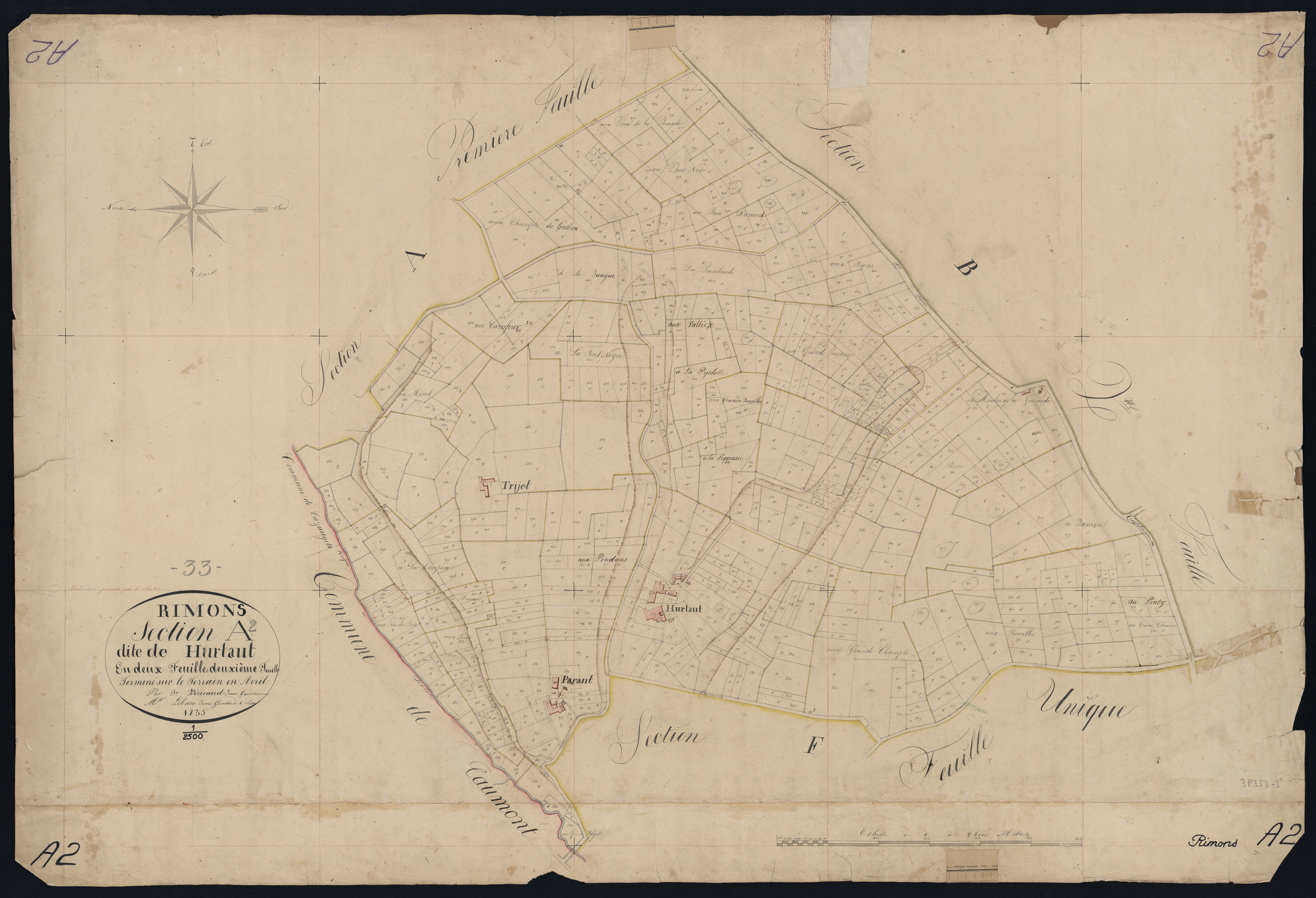 Rimons - -Section A feuille 2 : Hurtaut