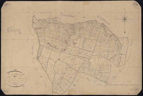 Riocaud - -Section B feuille 1 : Le Bourg