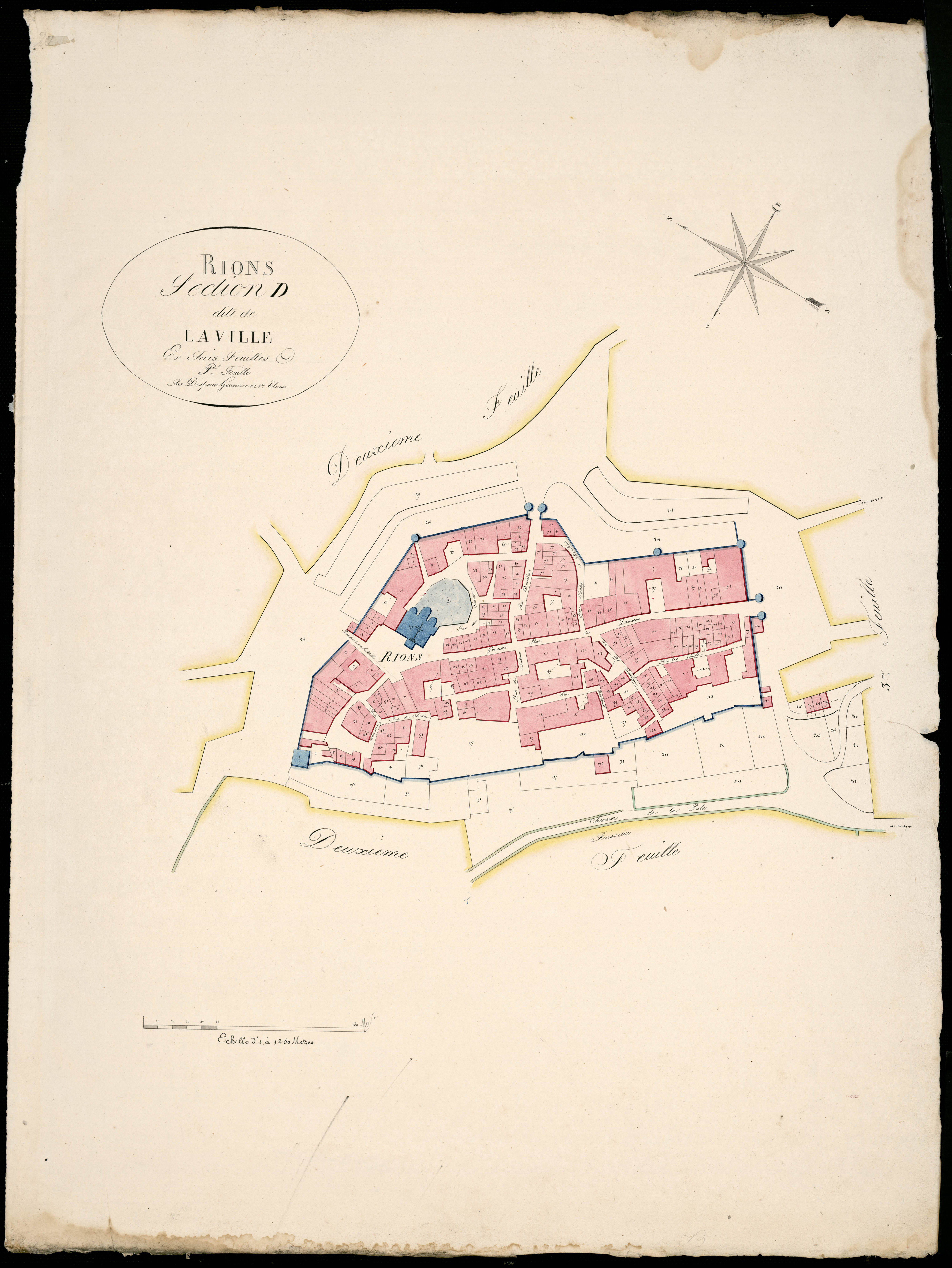 Rions - -Section D feuille 1 : La Ville