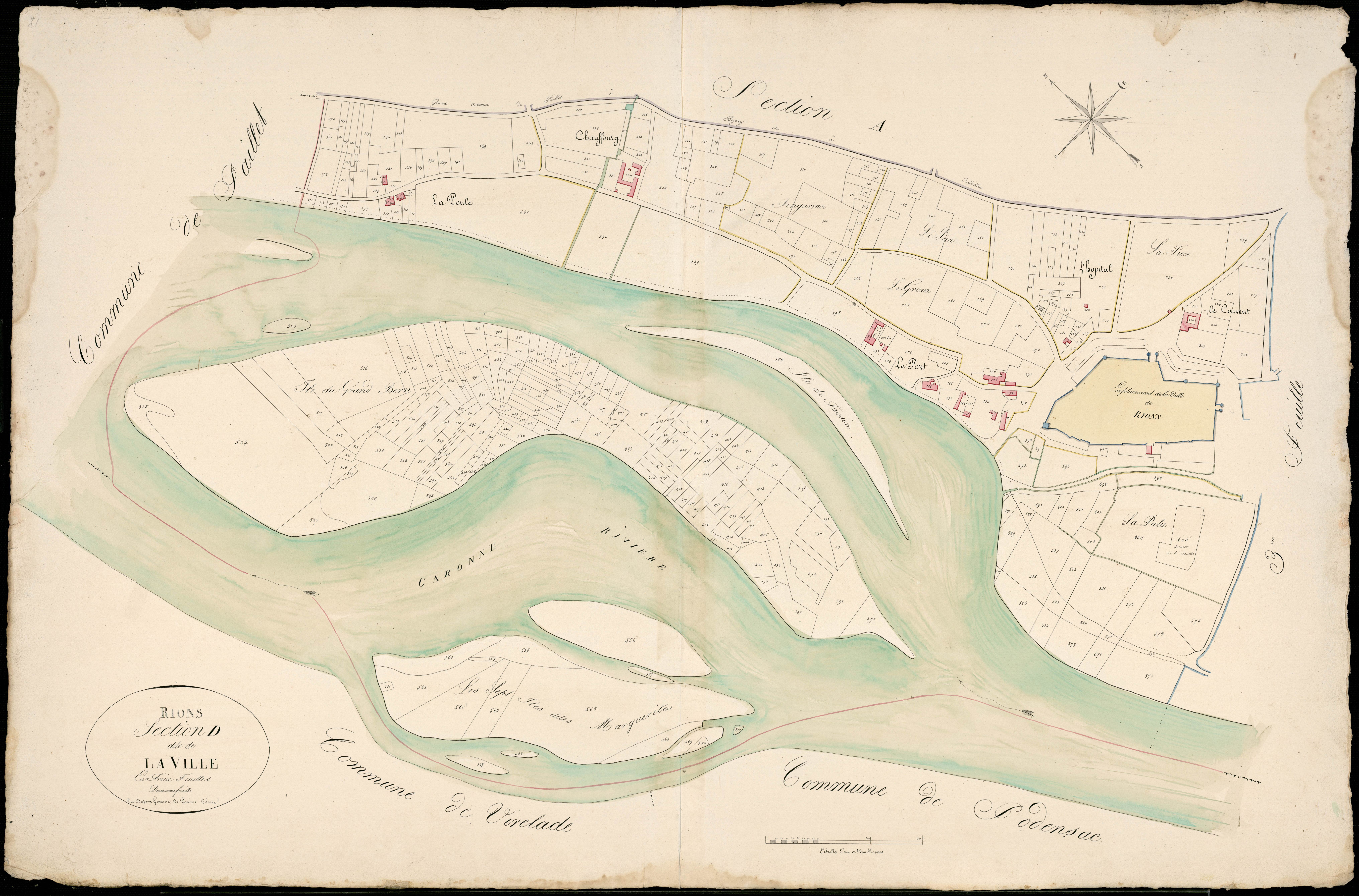 Rions - -Section D feuille 2 : La Ville
