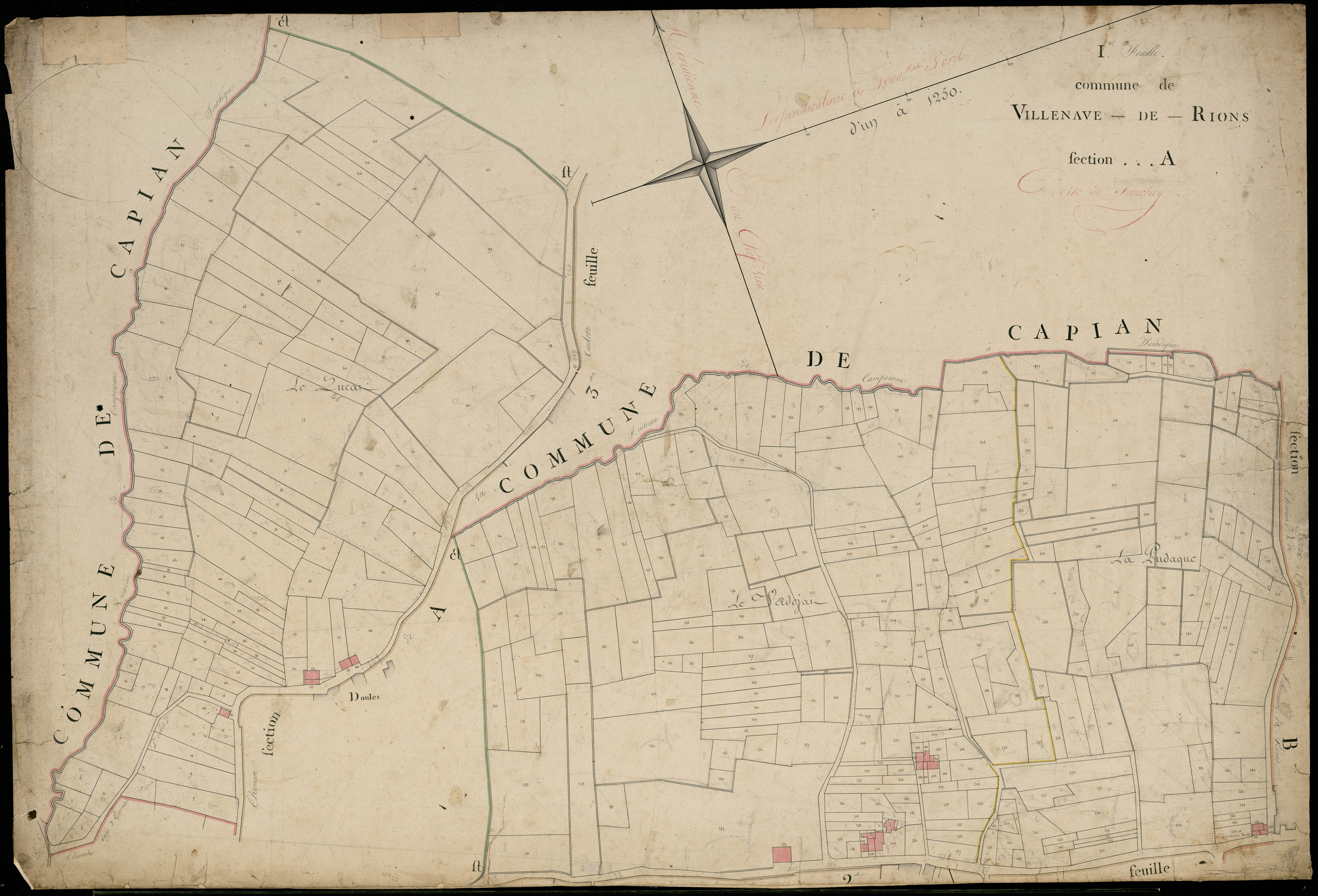 Rions - -Section A feuille 1 : Fauchey