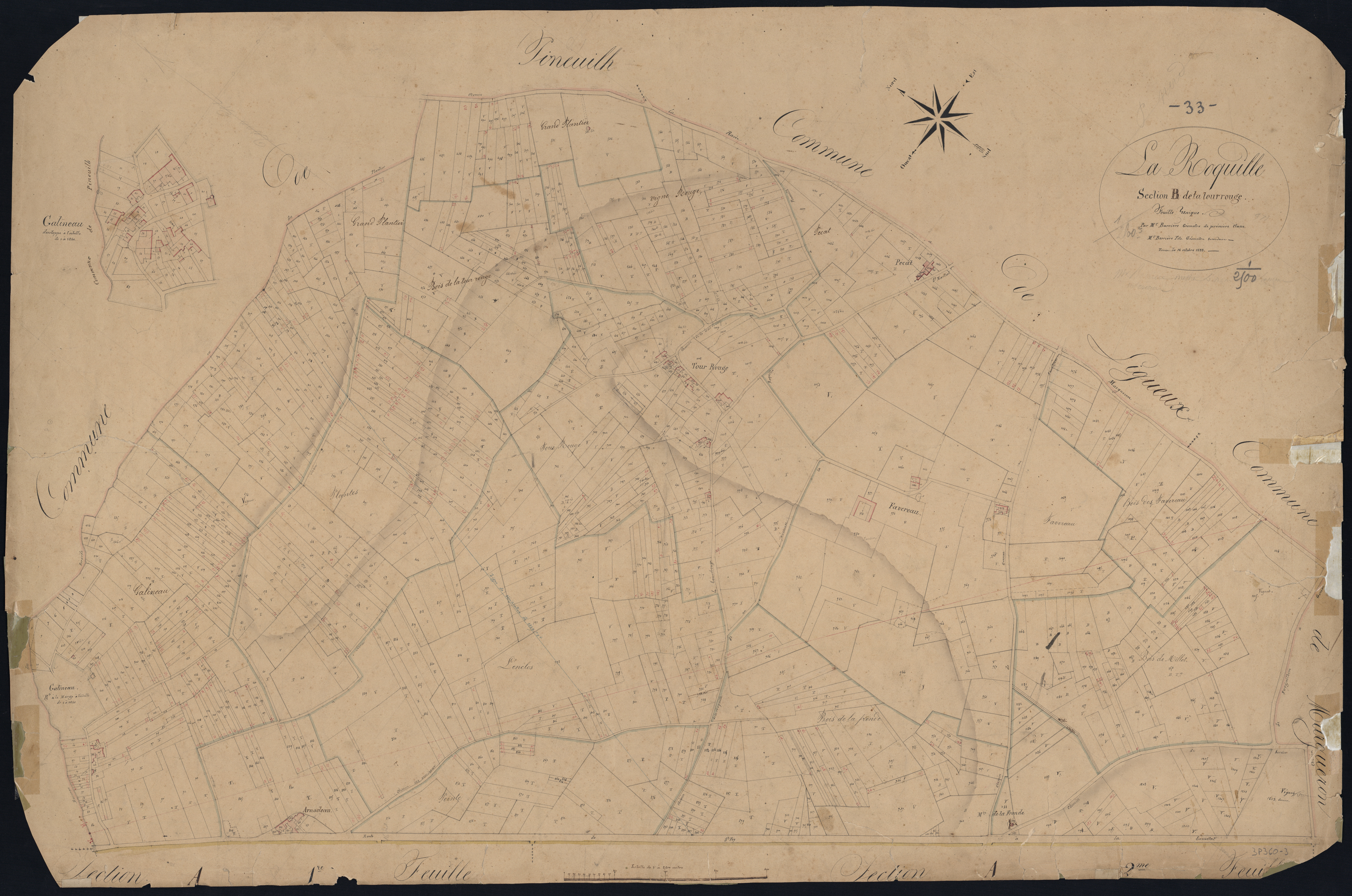 La Roquille - -Section A feuille 2 : La Roquille