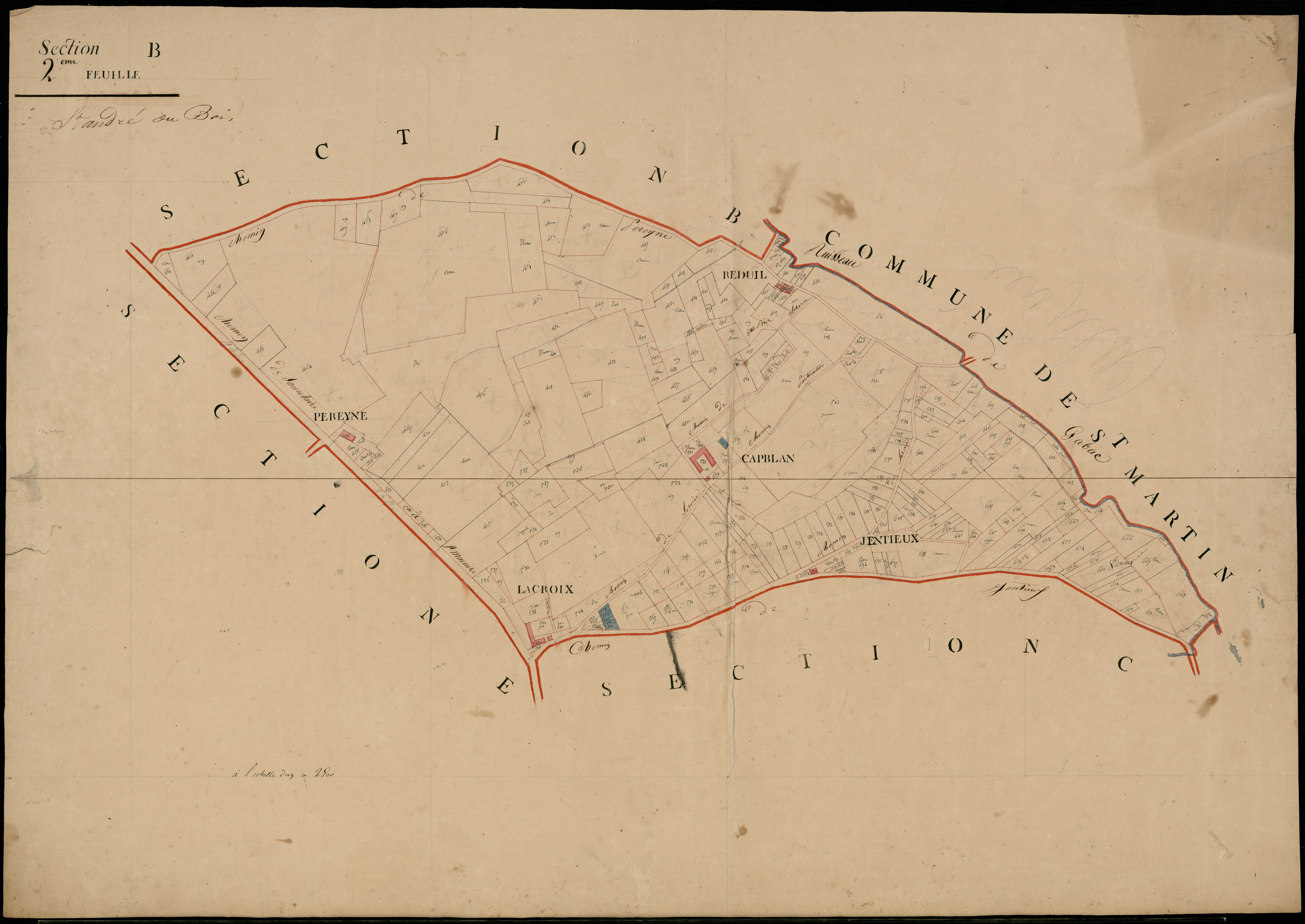 Saint-André-du-Bois - -Section B feuille 1 : non indiqué