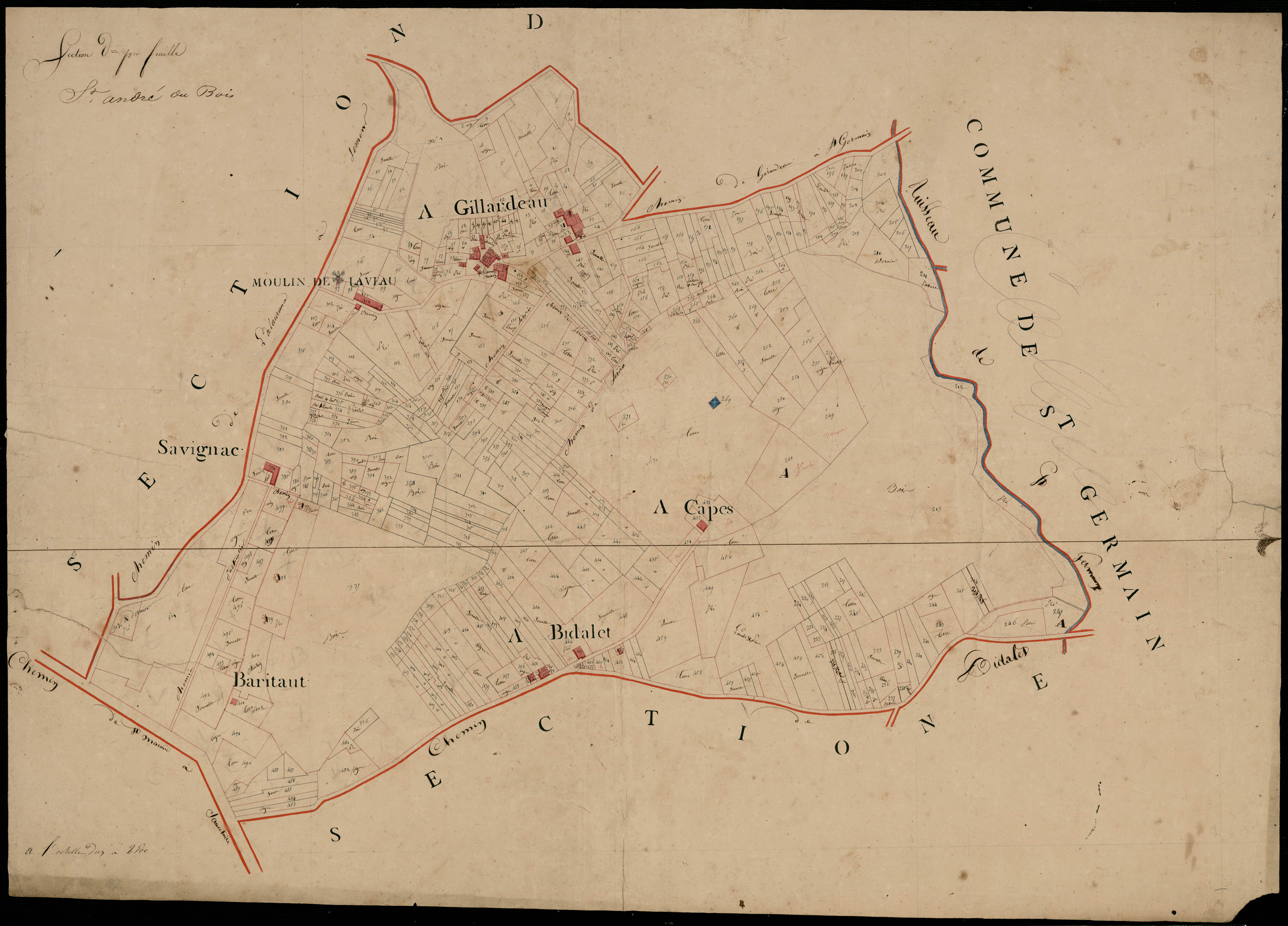 Saint-André-du-Bois - -Section C feuille 1 : non indiqué