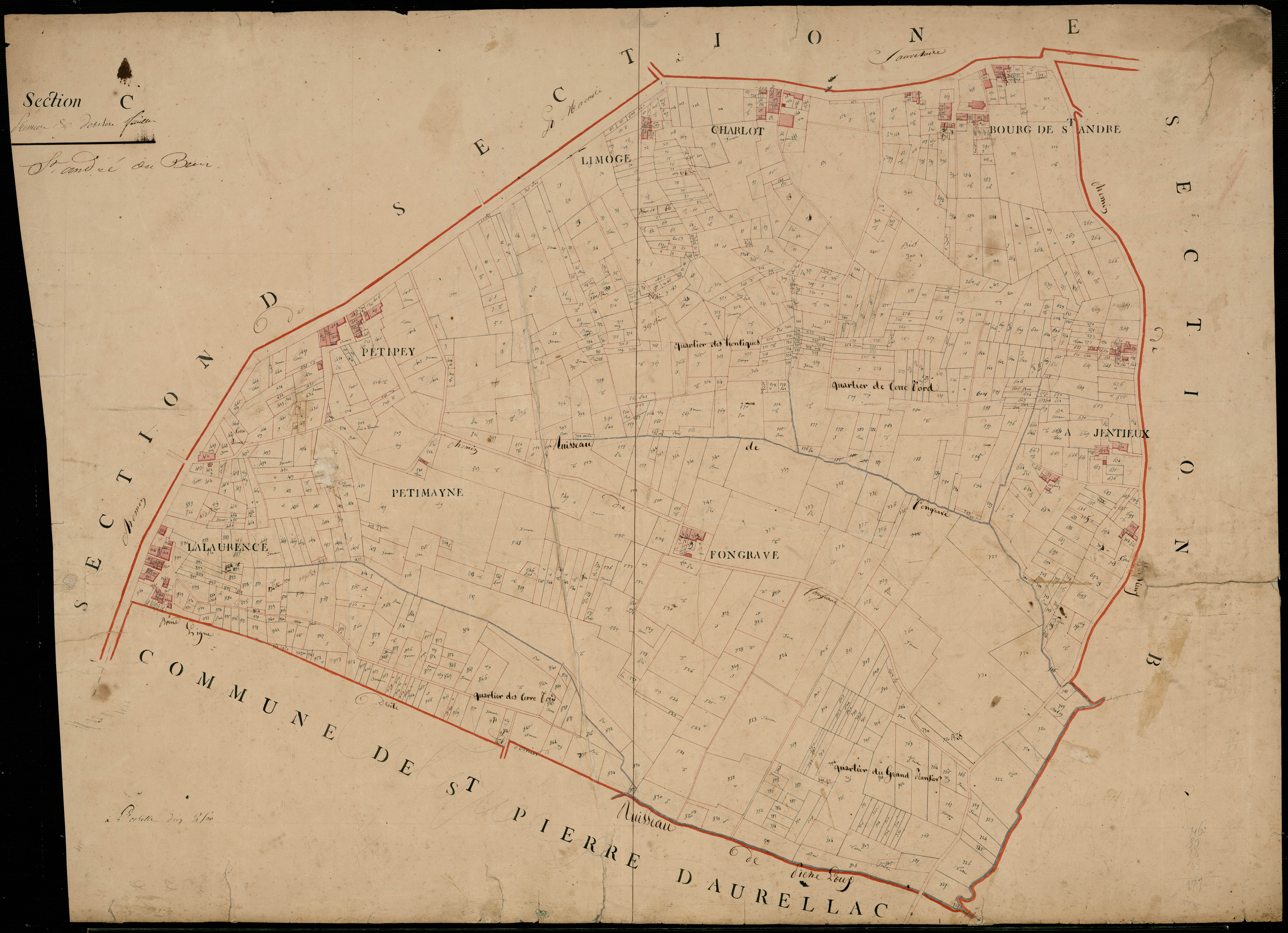 Saint-André-du-Bois - -Section B feuille 2 : non indiqué