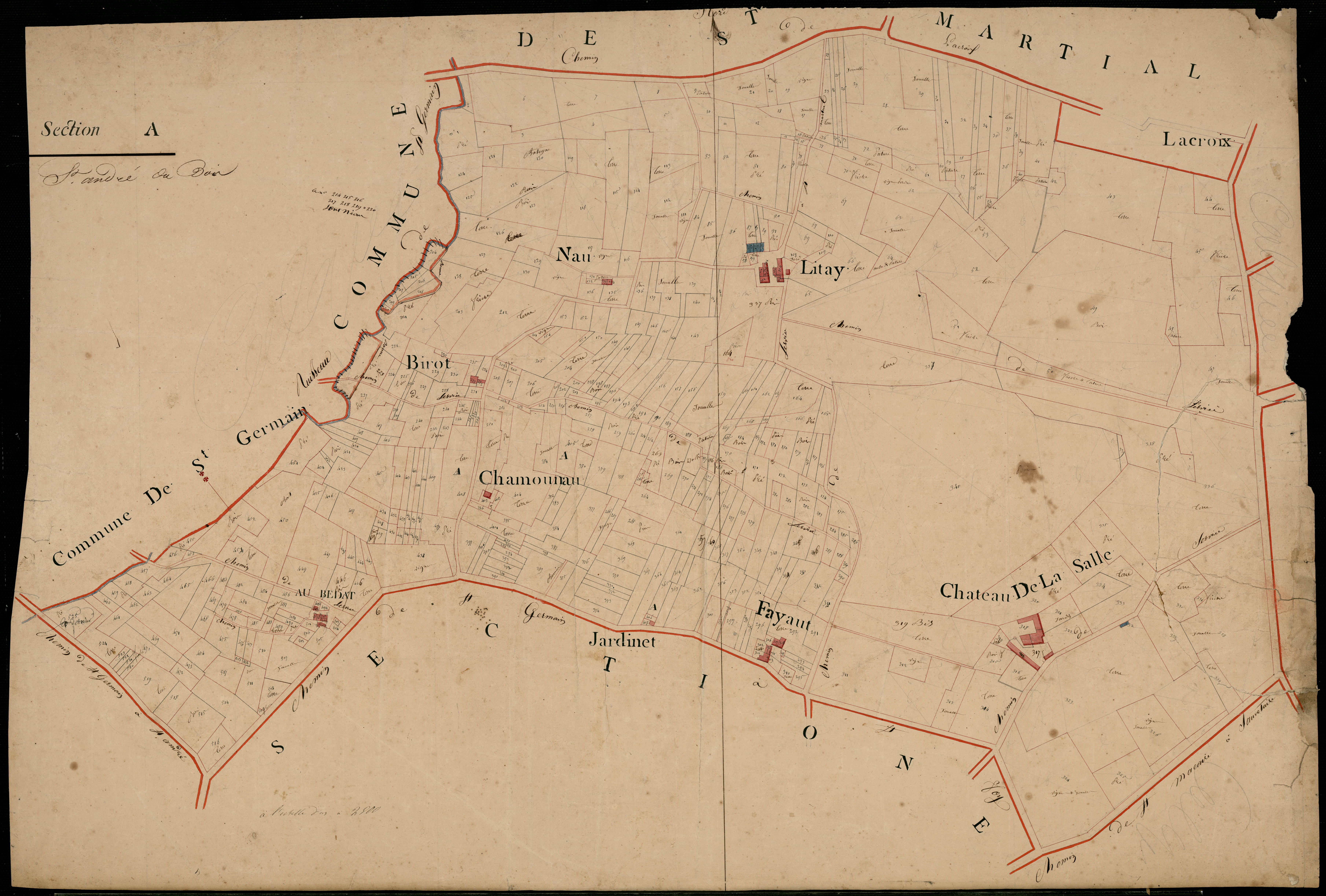 Saint-André-du-Bois - -Section E feuille 2 : Saint-André