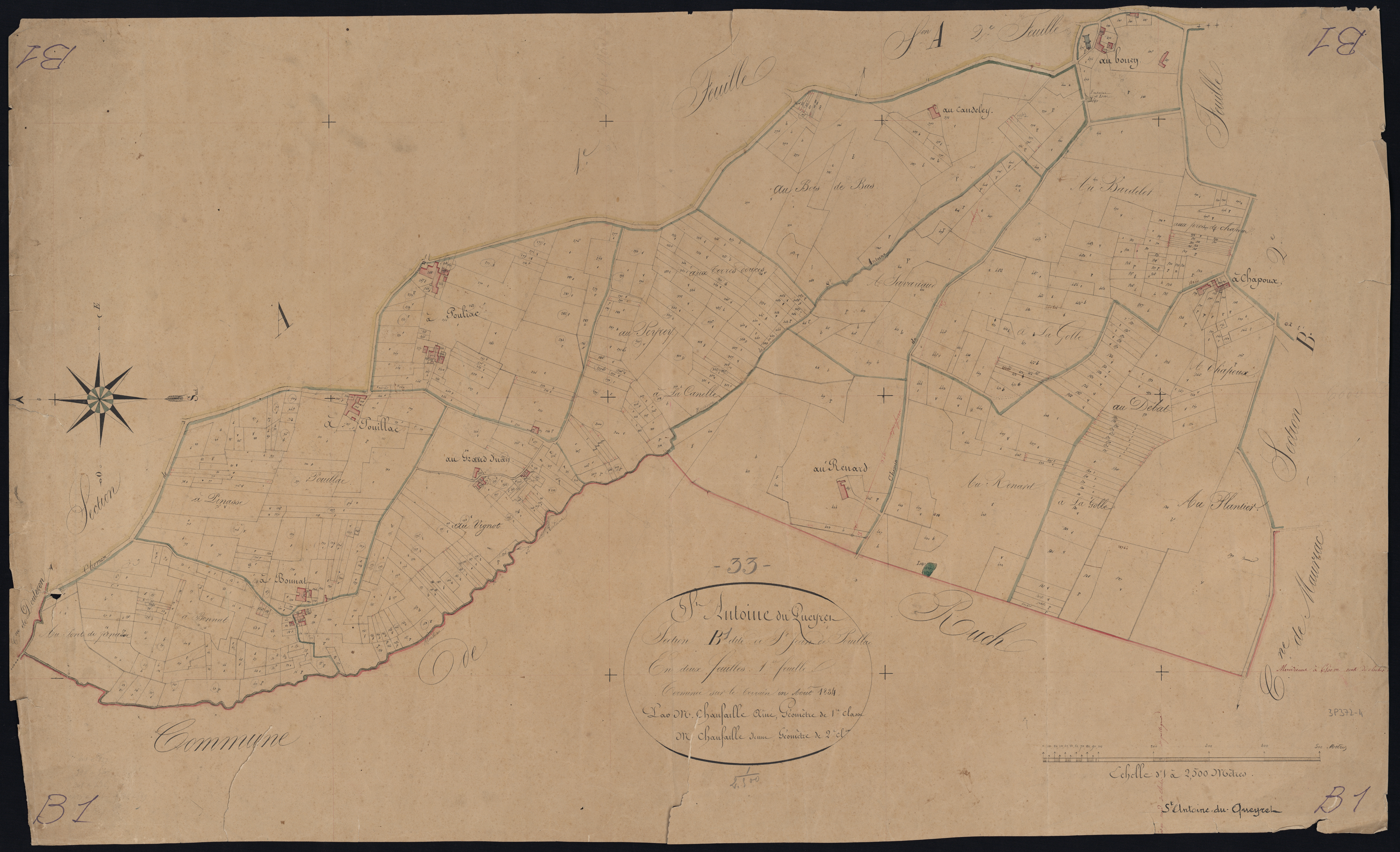 Saint-Antoine - -Section B feuille 1 : Saint-Jean-de-Pouillac