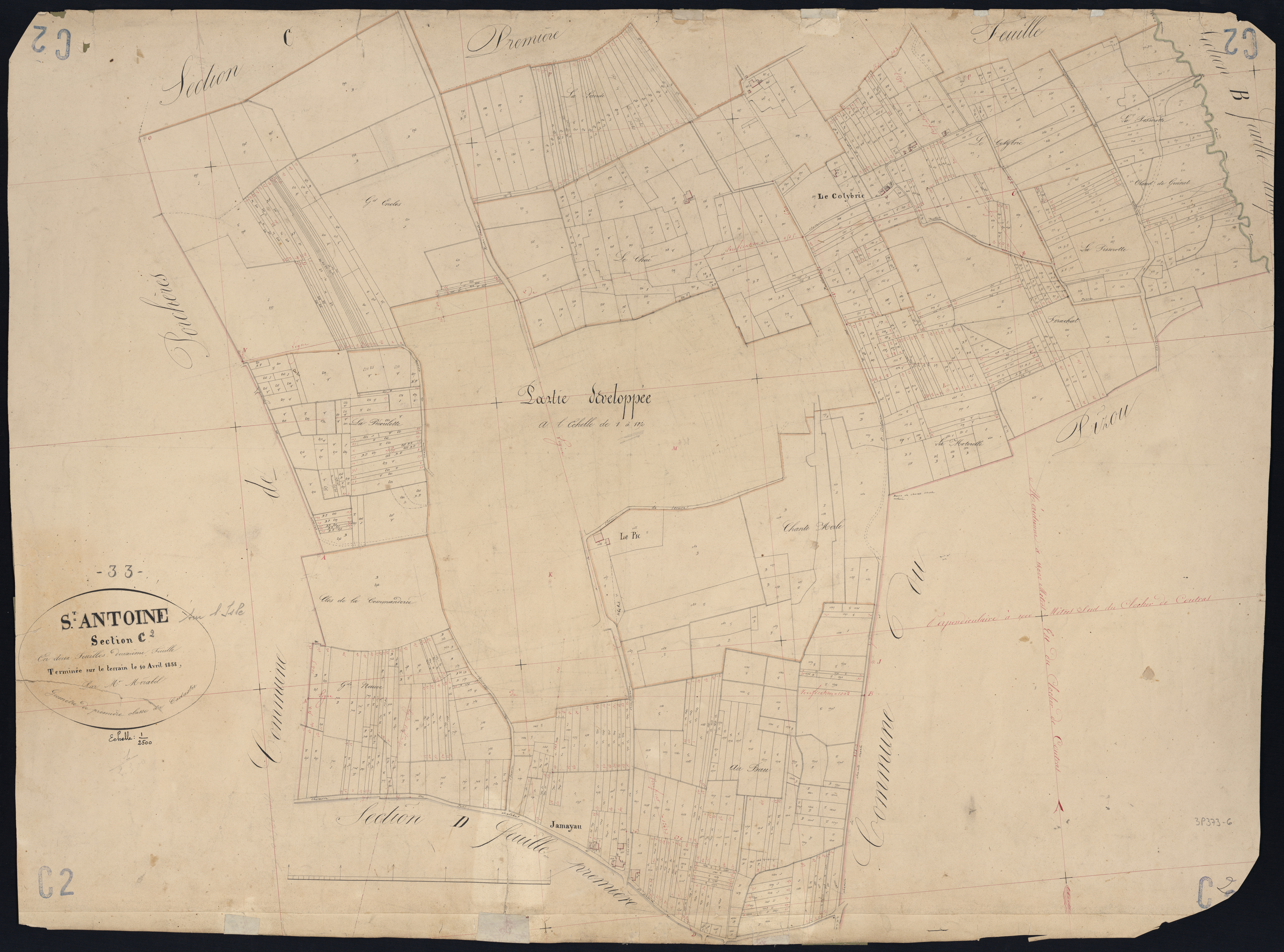 Saint-Antoine - -Section C feuille 2 : non indiqué