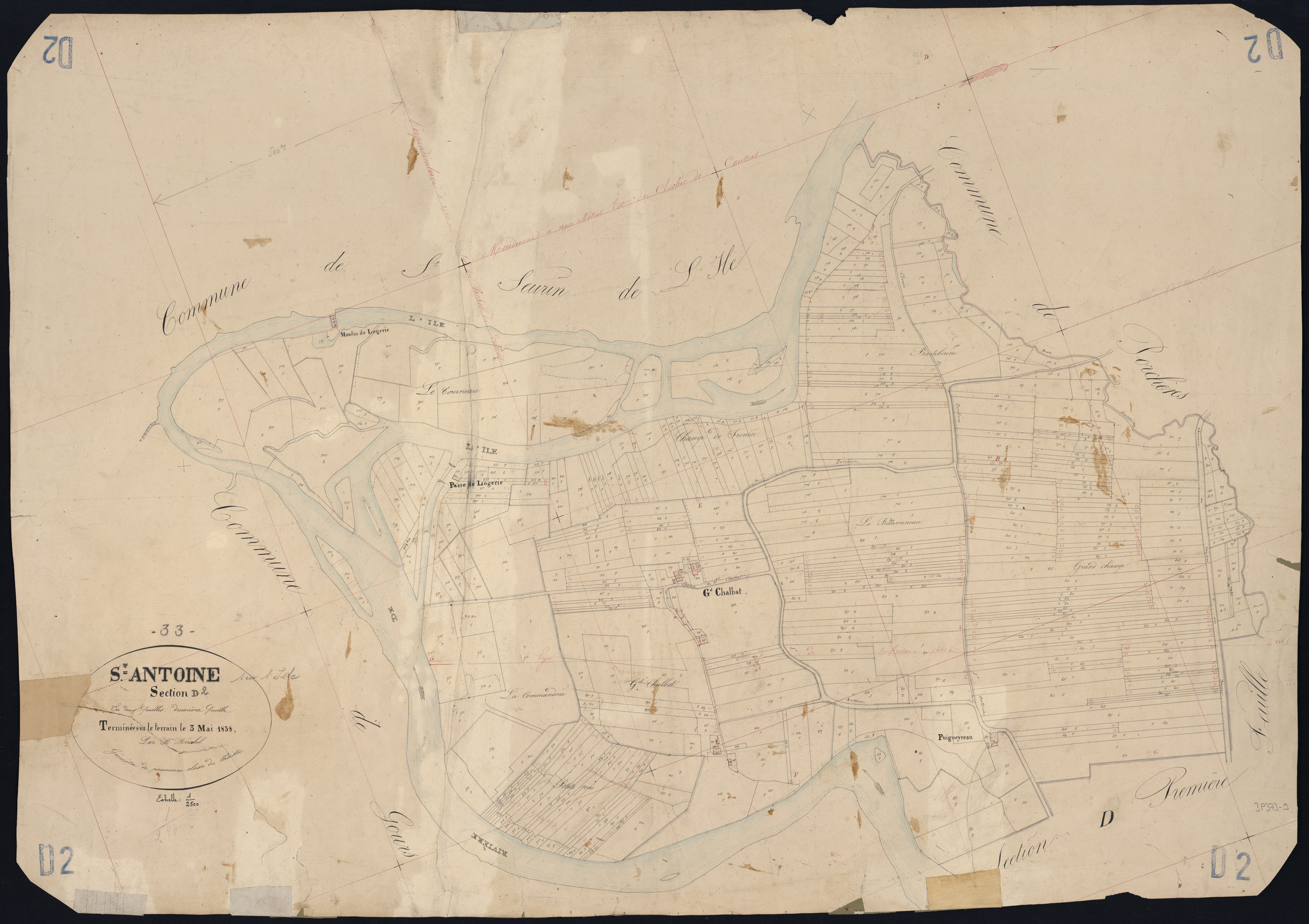 Saint-Antoine - -Section D feuille 2 : non indiqué