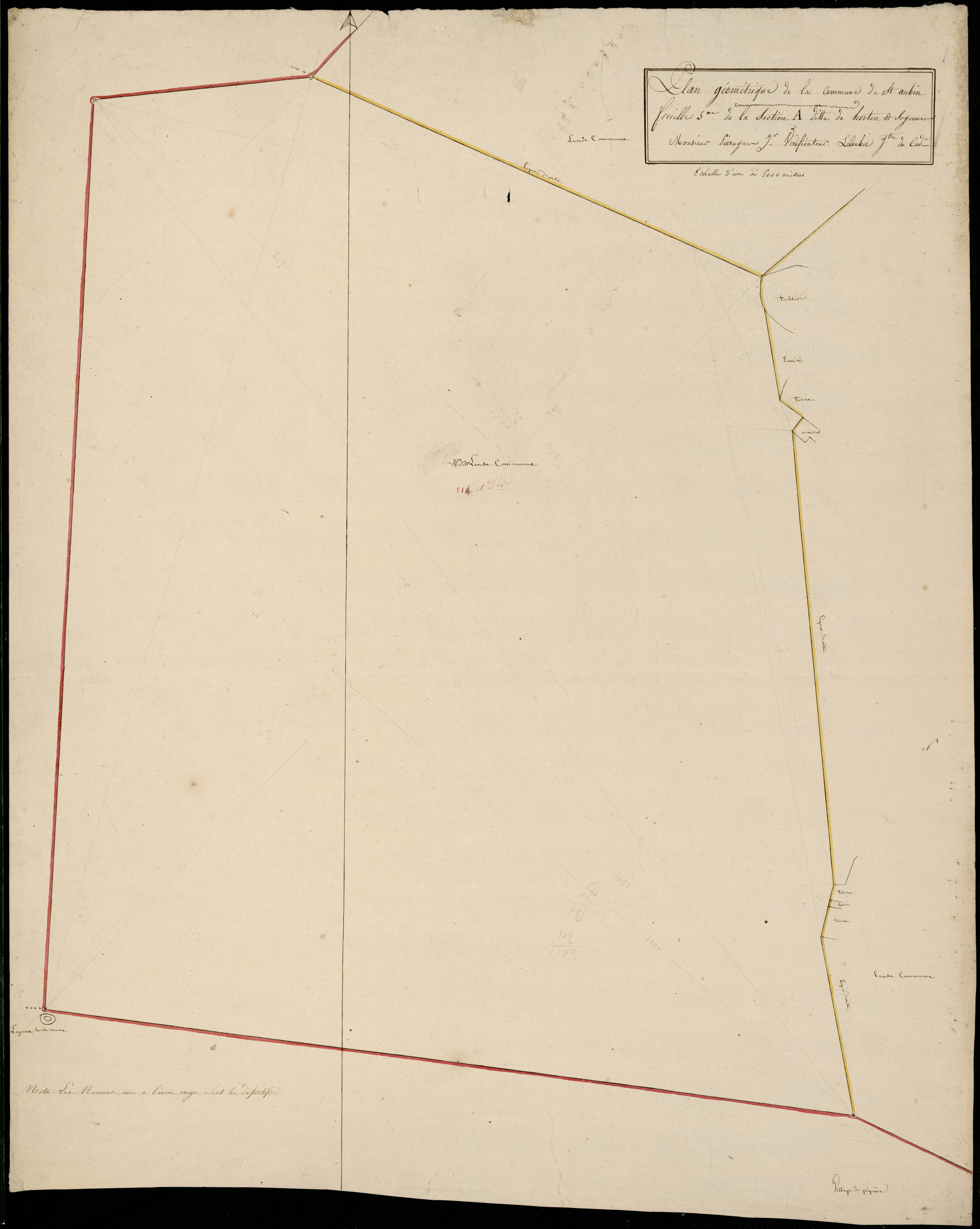 Saint-Aubin-de-Médoc - -Section A feuille 5 : Horton / Segone