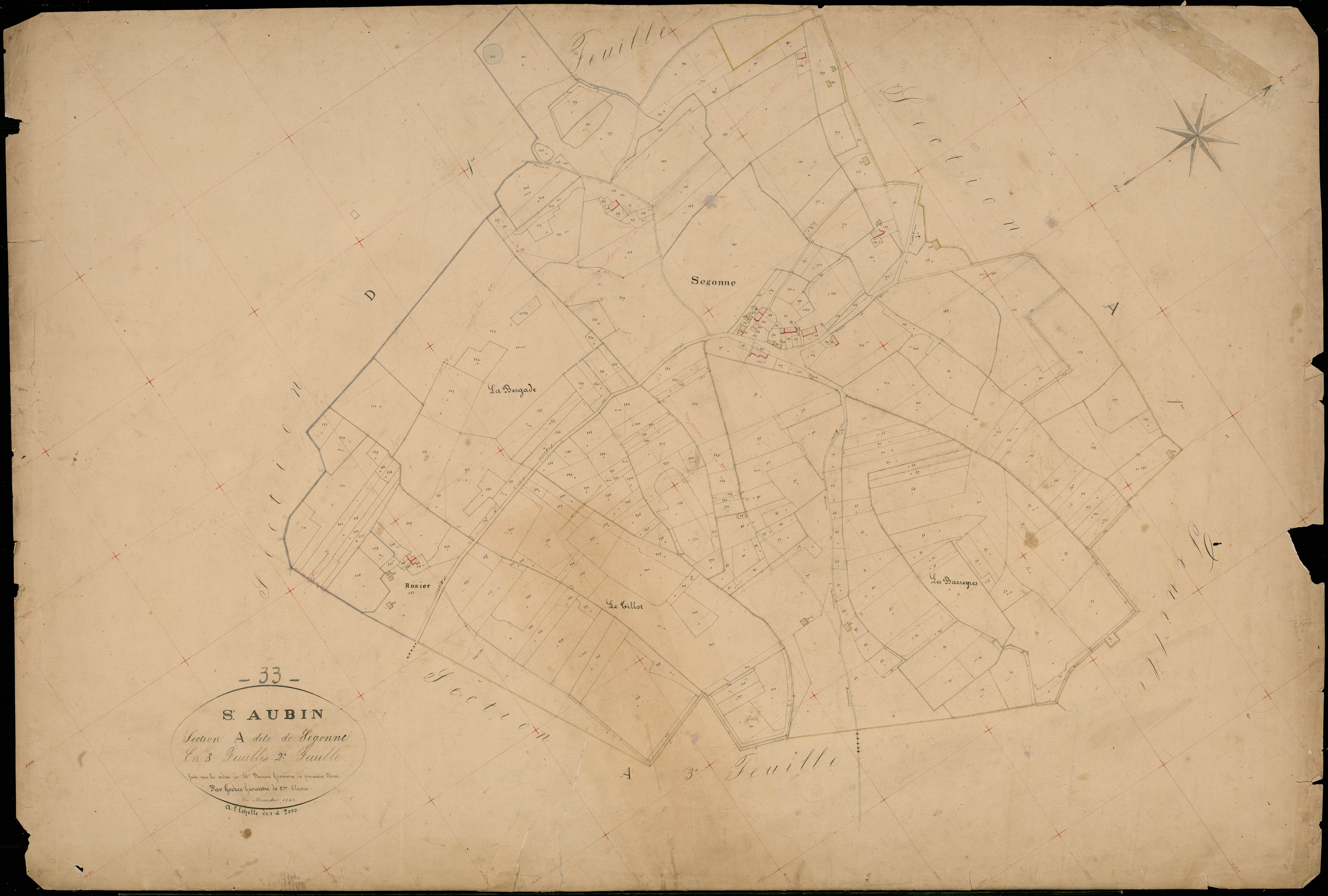 Saint-Aubin-de-Médoc - -Section A feuille 2 : Segonne