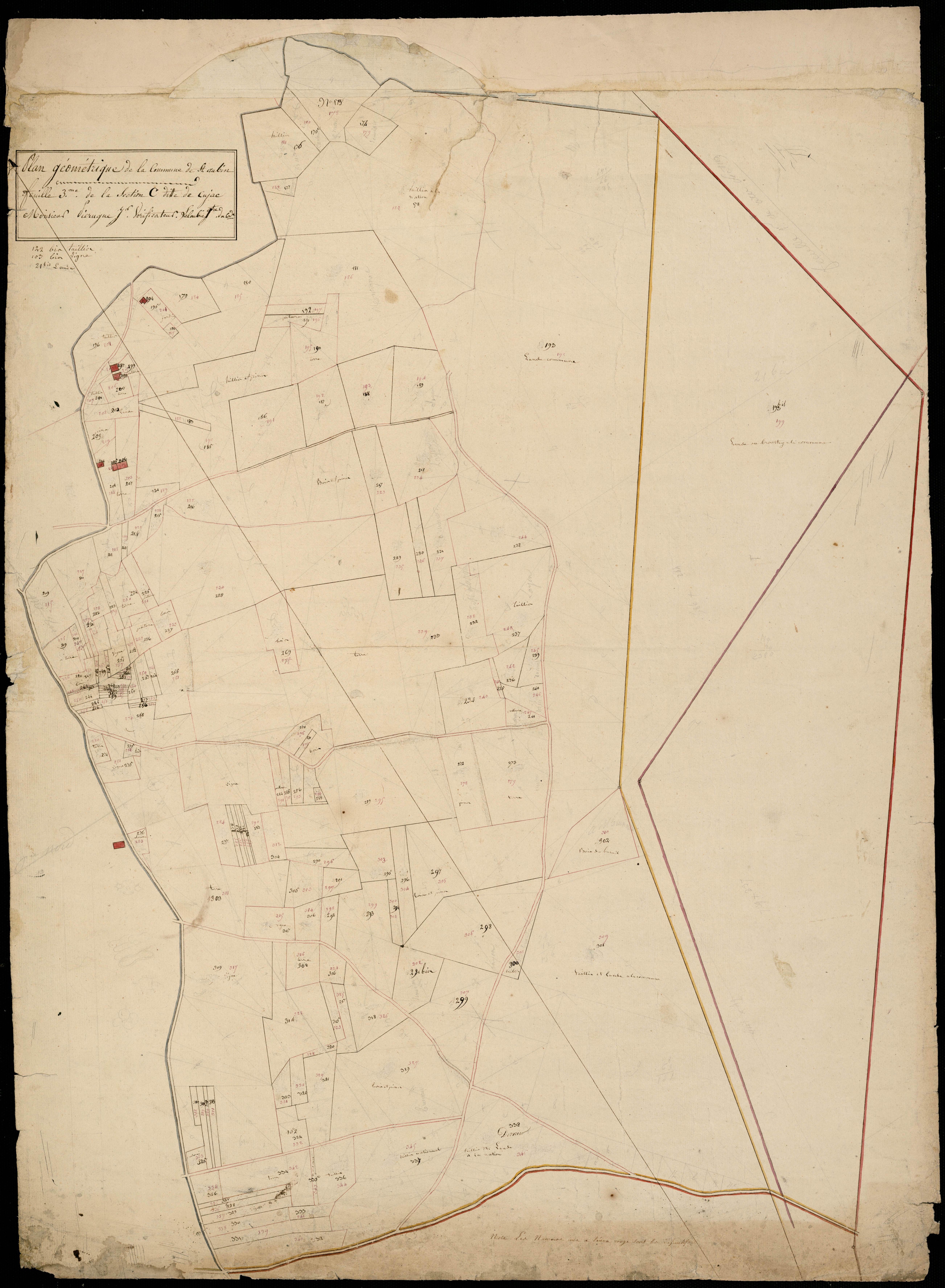 Saint-Aubin-de-Médoc - -Section C feuille 3 : Cujac