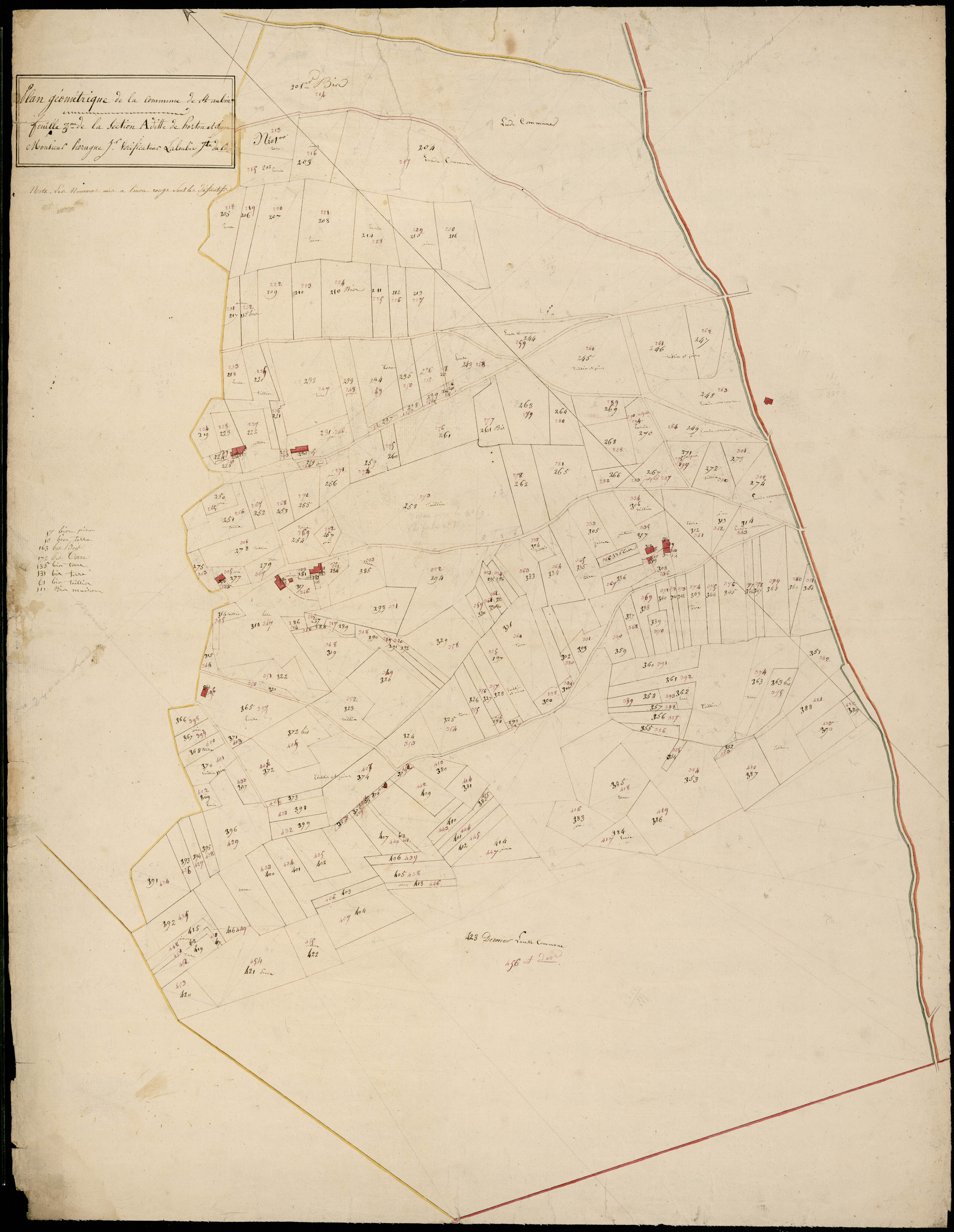 Saint-Aubin-de-Médoc - -Section A feuille 3 : Horton / Segone