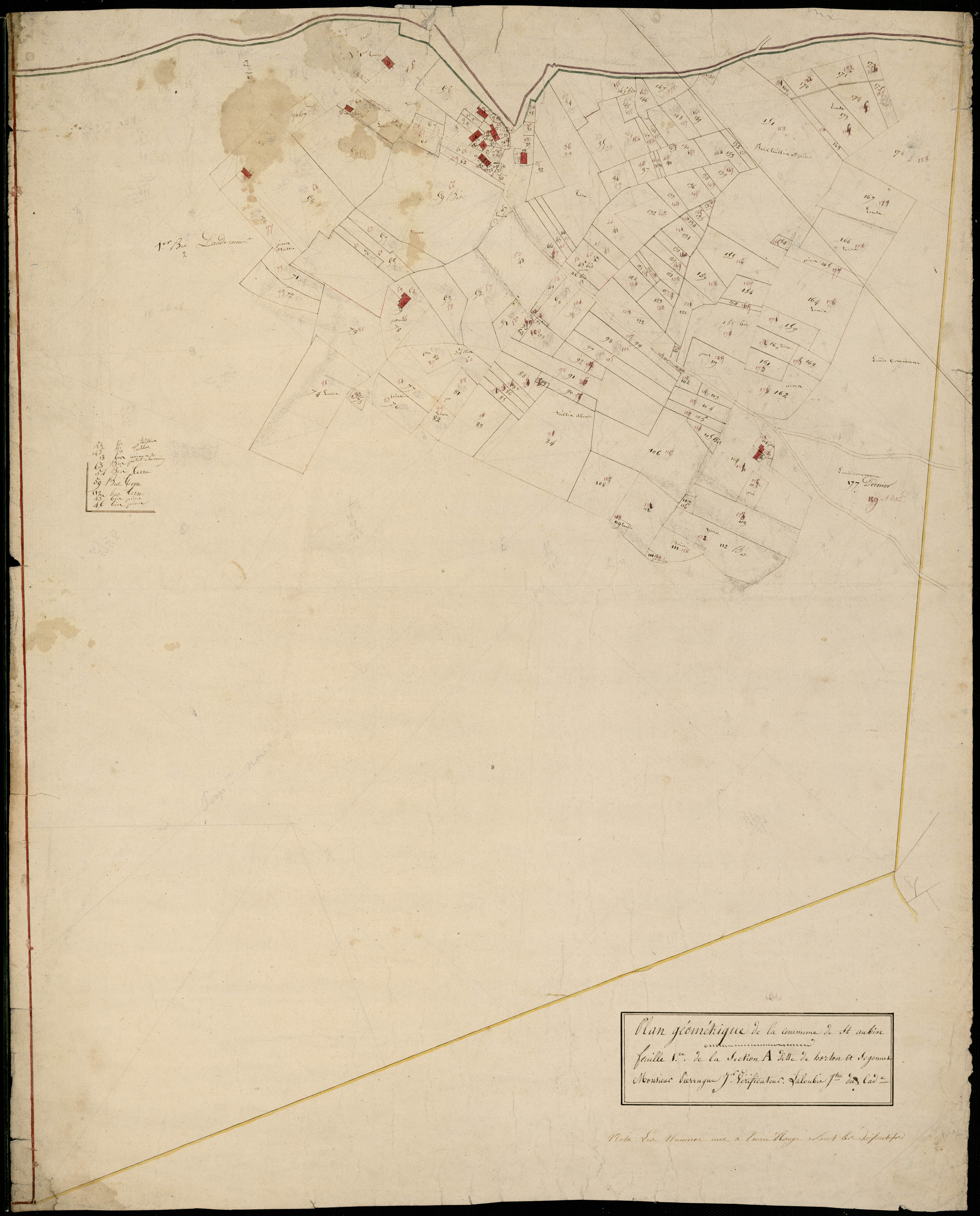 Saint-Aubin-de-Médoc - -Section A feuille 1 : Horton / Segone