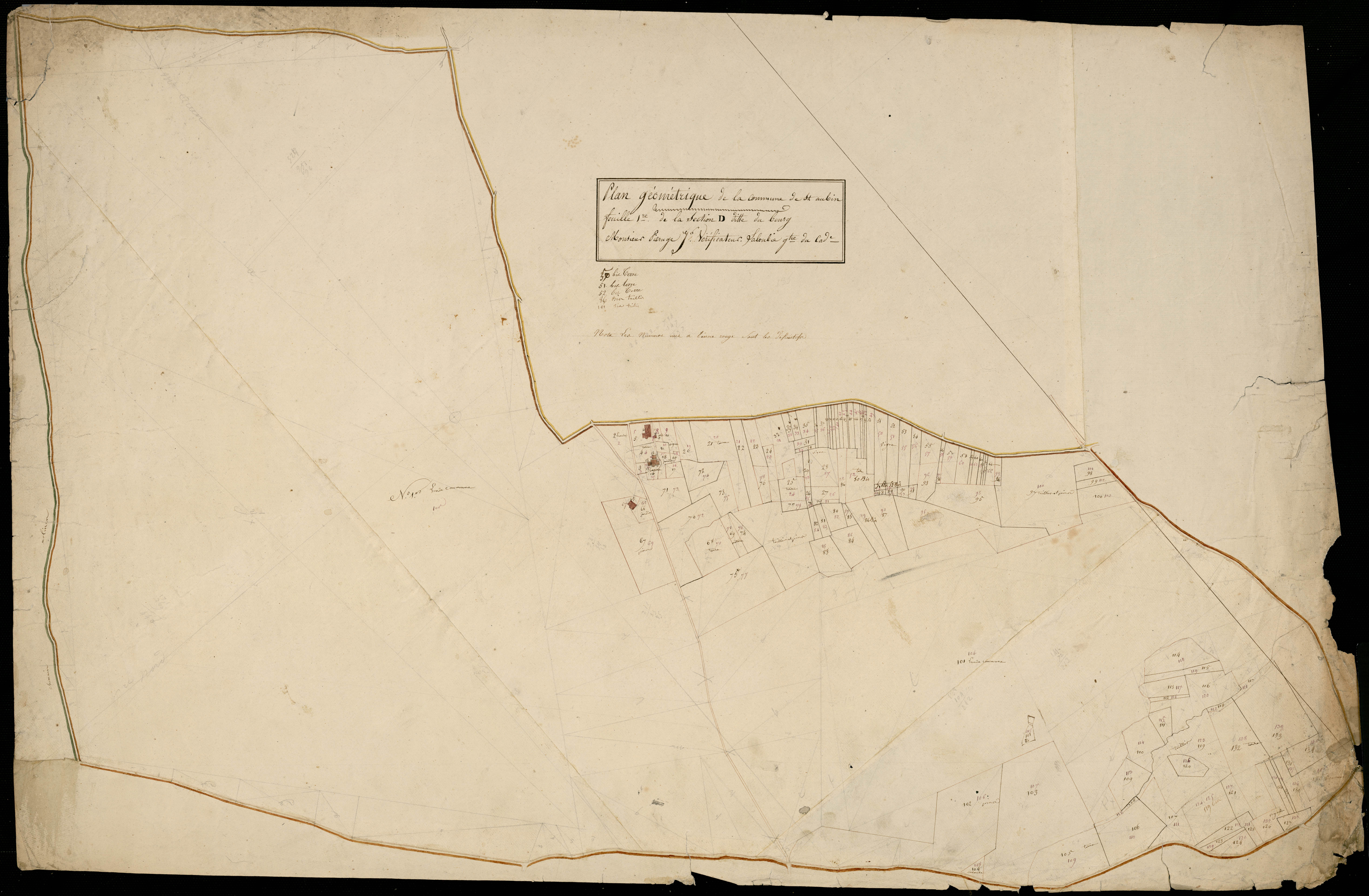 Saint-Aubin-de-Médoc - -Section D feuille 1 : Le Bourg