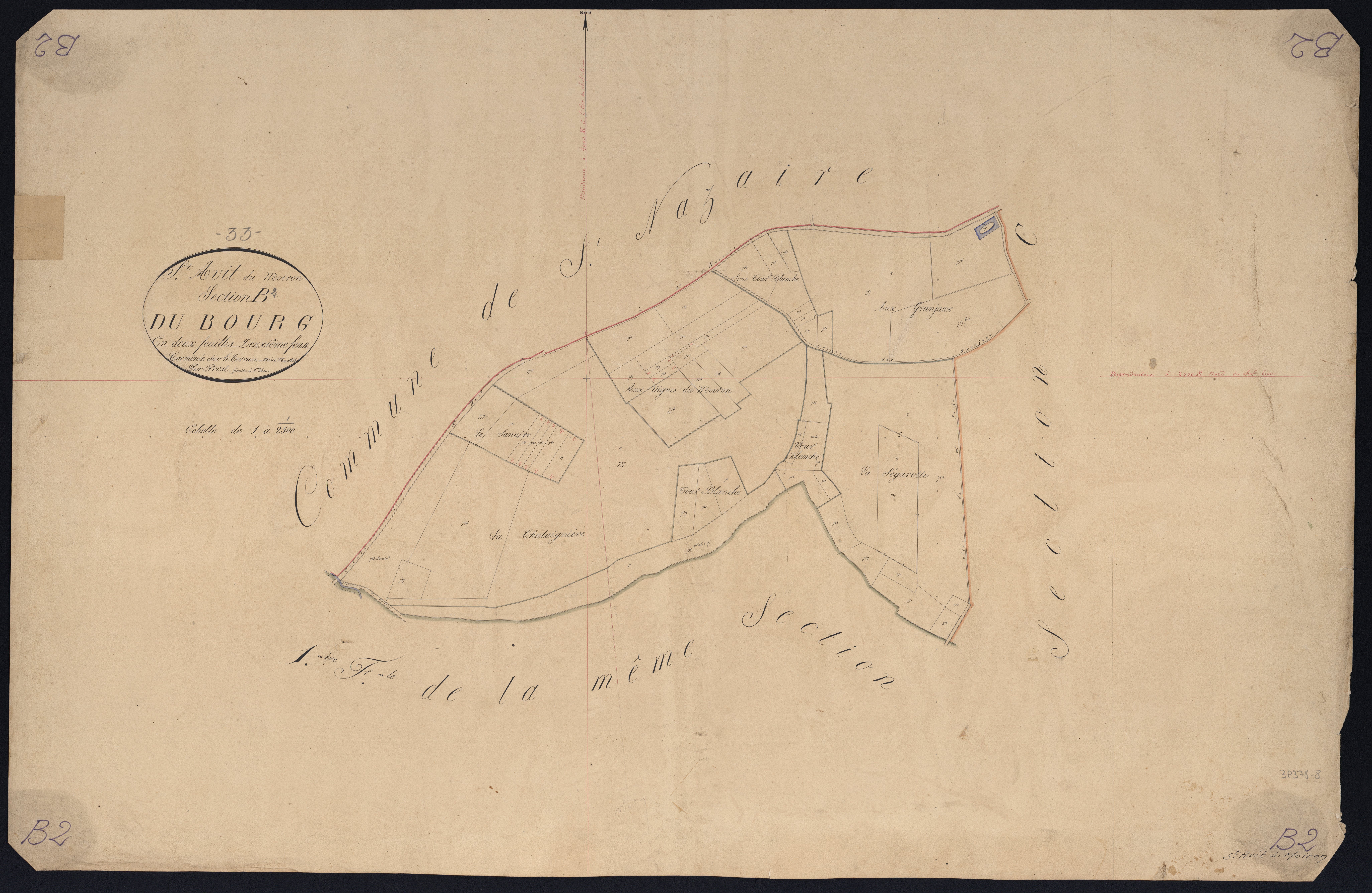 Saint-Avit-Saint-Nazaire - -Section B feuille 2 : Le Bourg