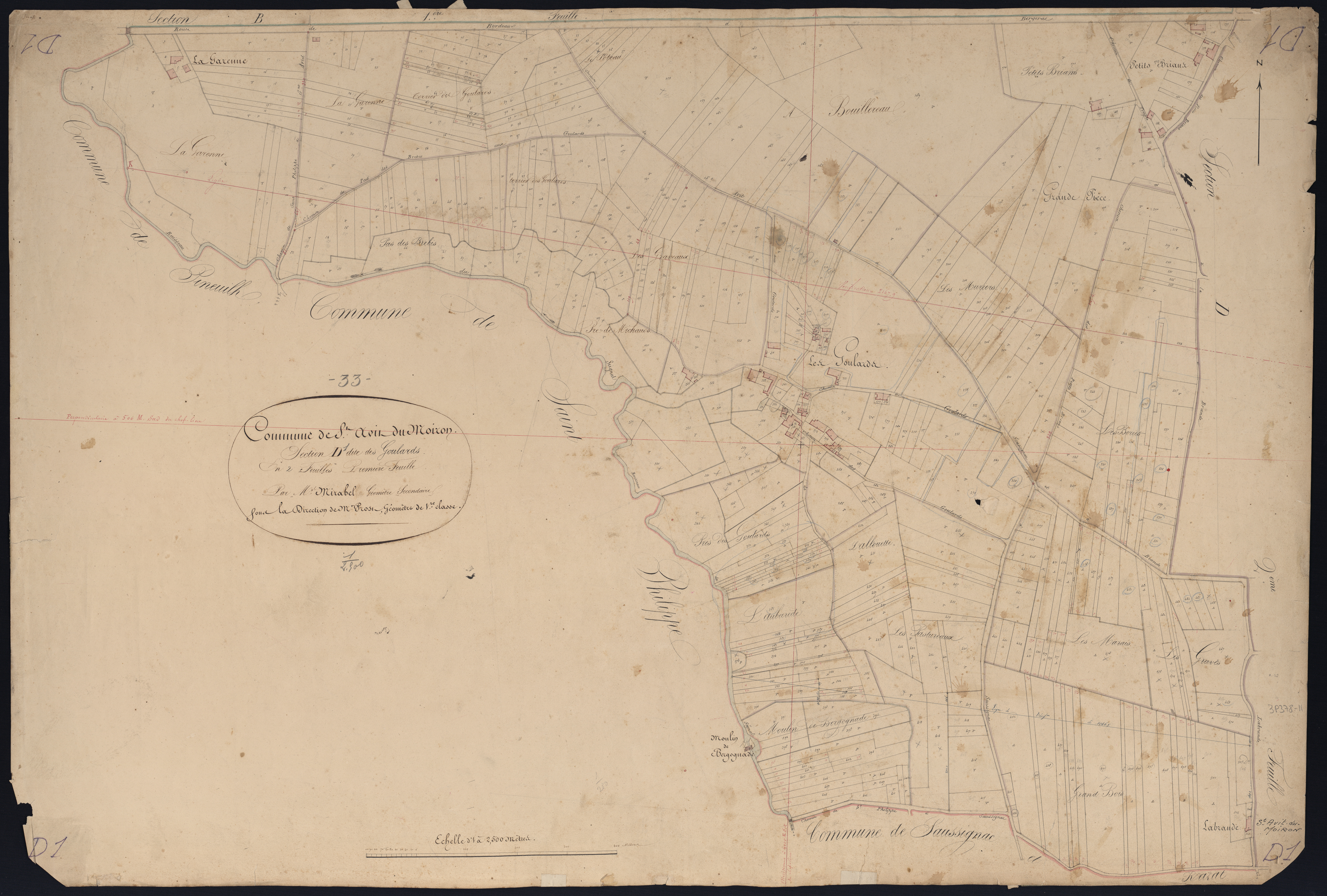 Saint-Avit-Saint-Nazaire - -Section D feuille 1 : Les Goulards