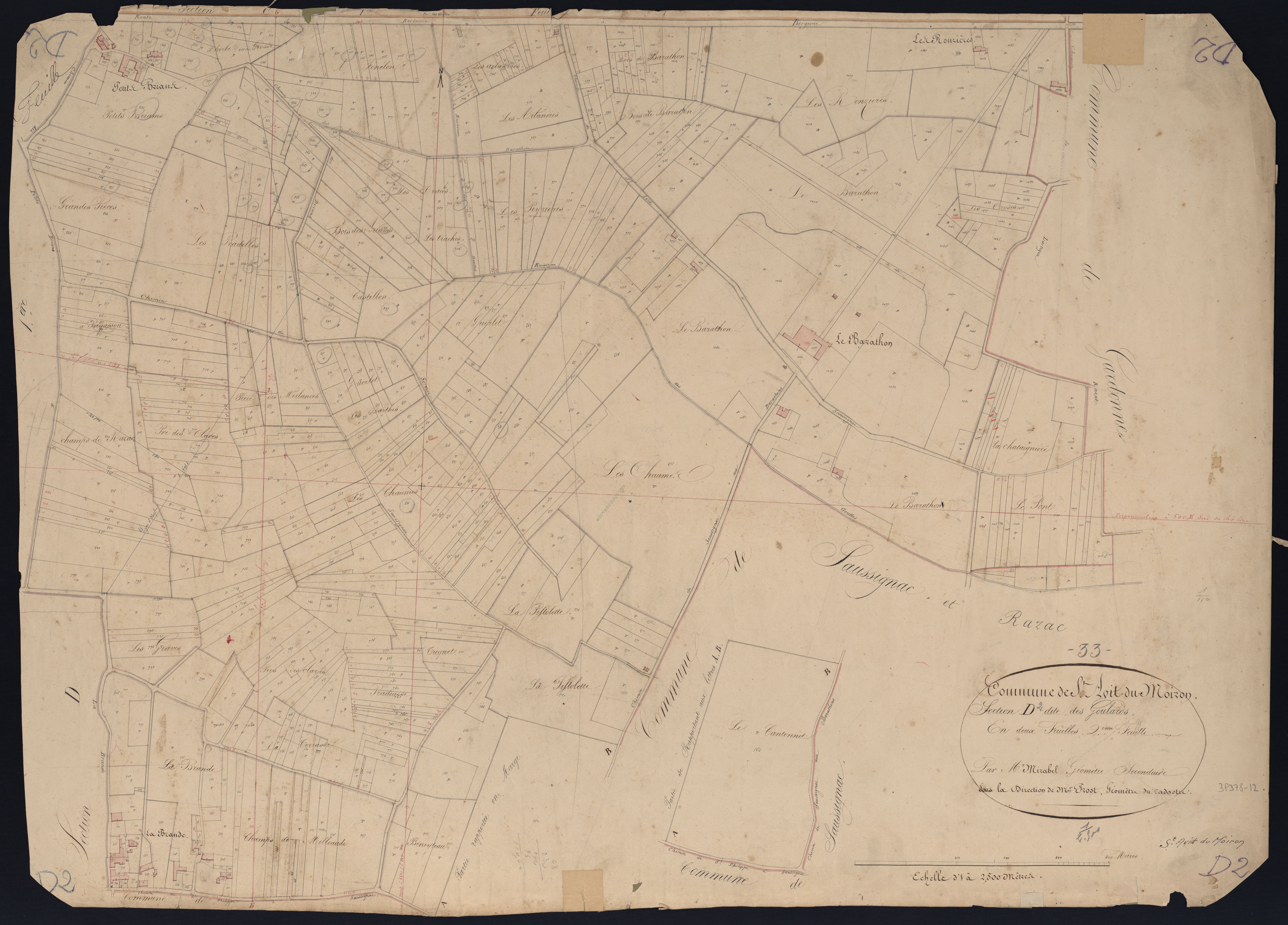 Saint-Avit-Saint-Nazaire - -Section D feuille 2 : Les Goulards