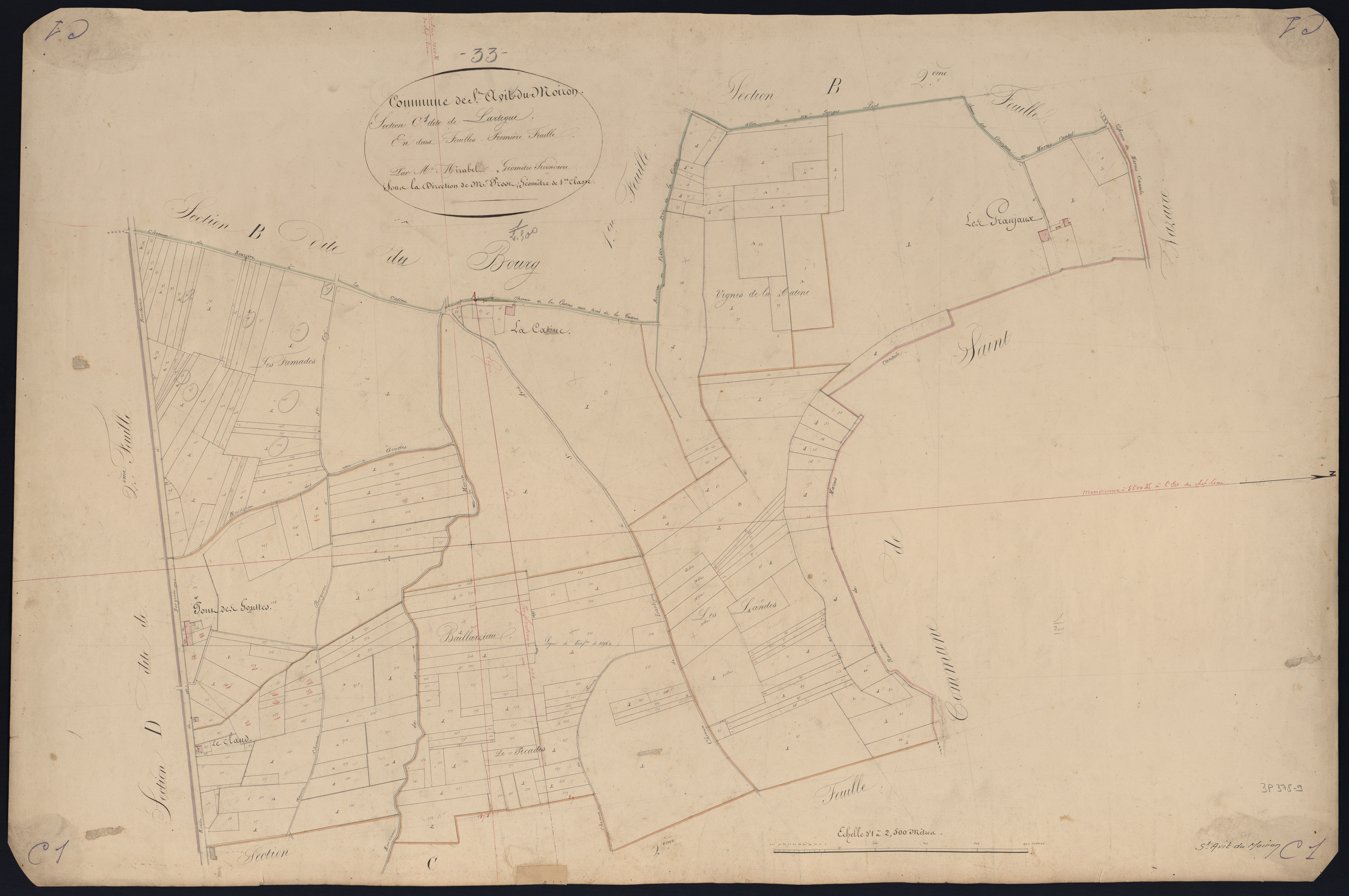 Saint-Avit-Saint-Nazaire - -Section C feuille 1 : Lartigue