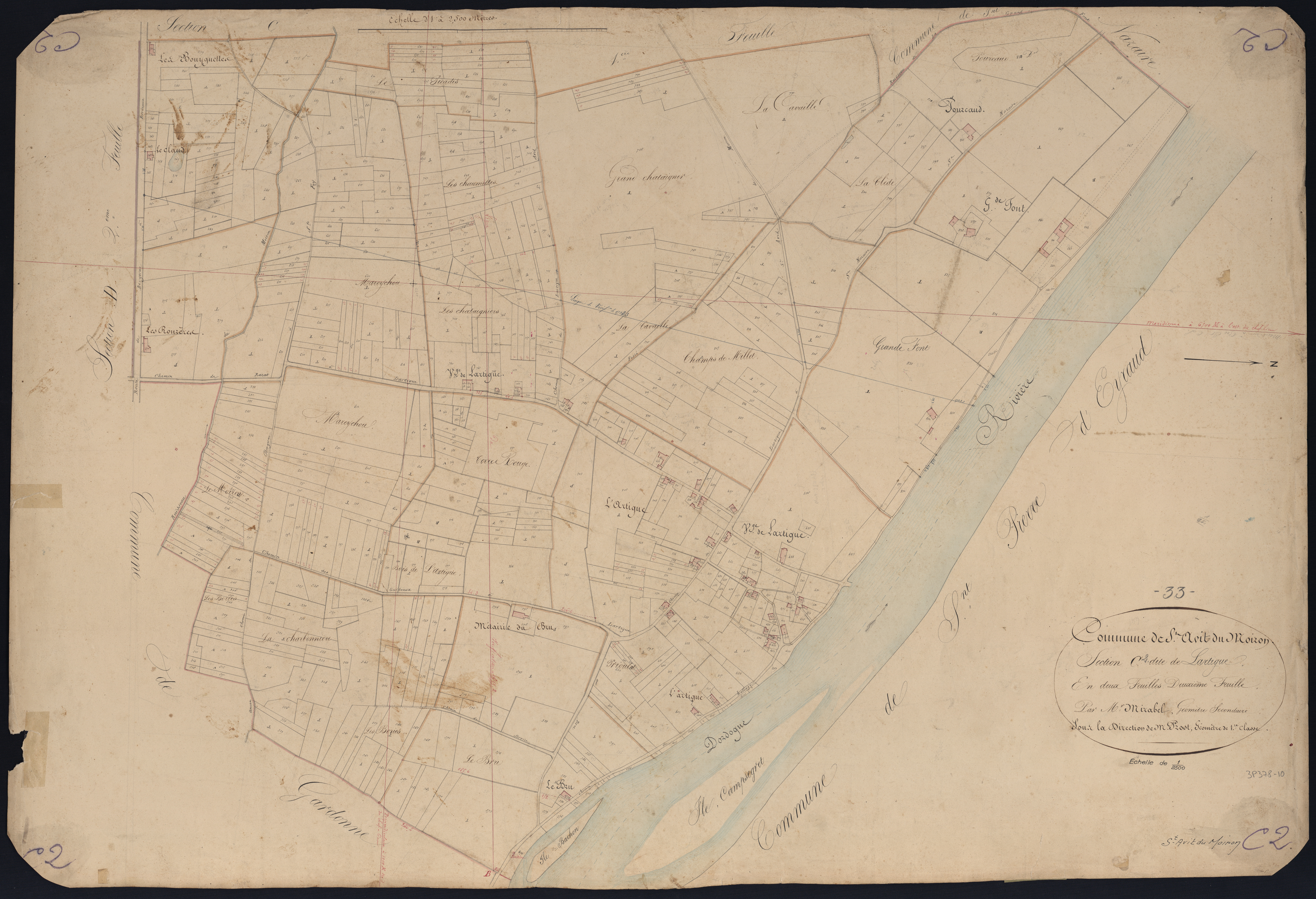 Saint-Avit-Saint-Nazaire - -Section C feuille 2 : Lartigue